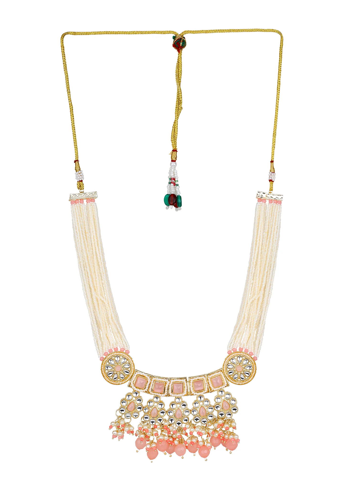 Kundan Long Necklace and Earring set by Leshya - Image 6
