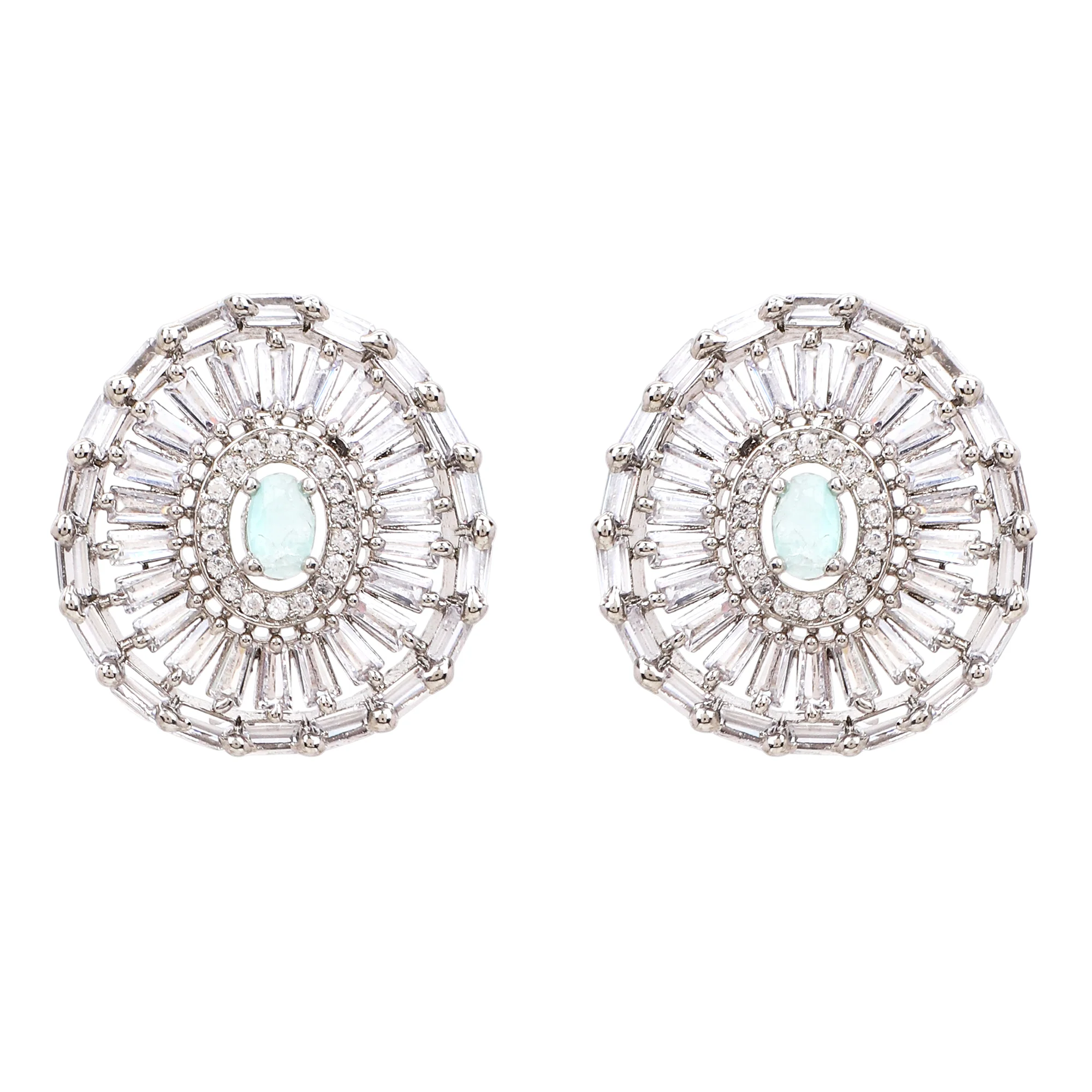 Silver Stone and bead Jewelery Set with Earring by Leshya - Image 2