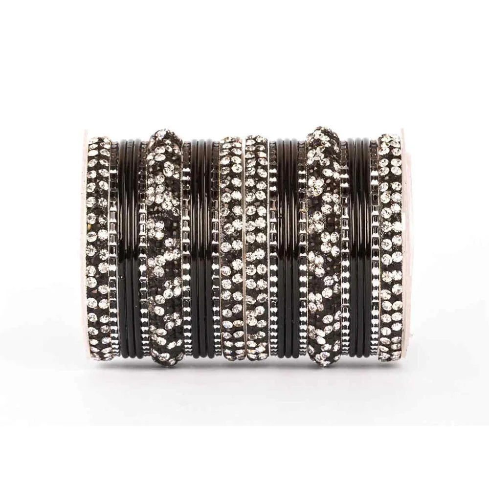 Lac Stone Pattern Bangle Set For Two Hands - Image 4