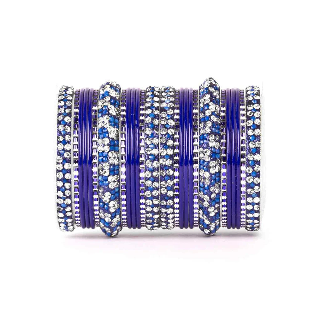 Lac Stone Pattern Bangle Set For Two Hands - Image 4