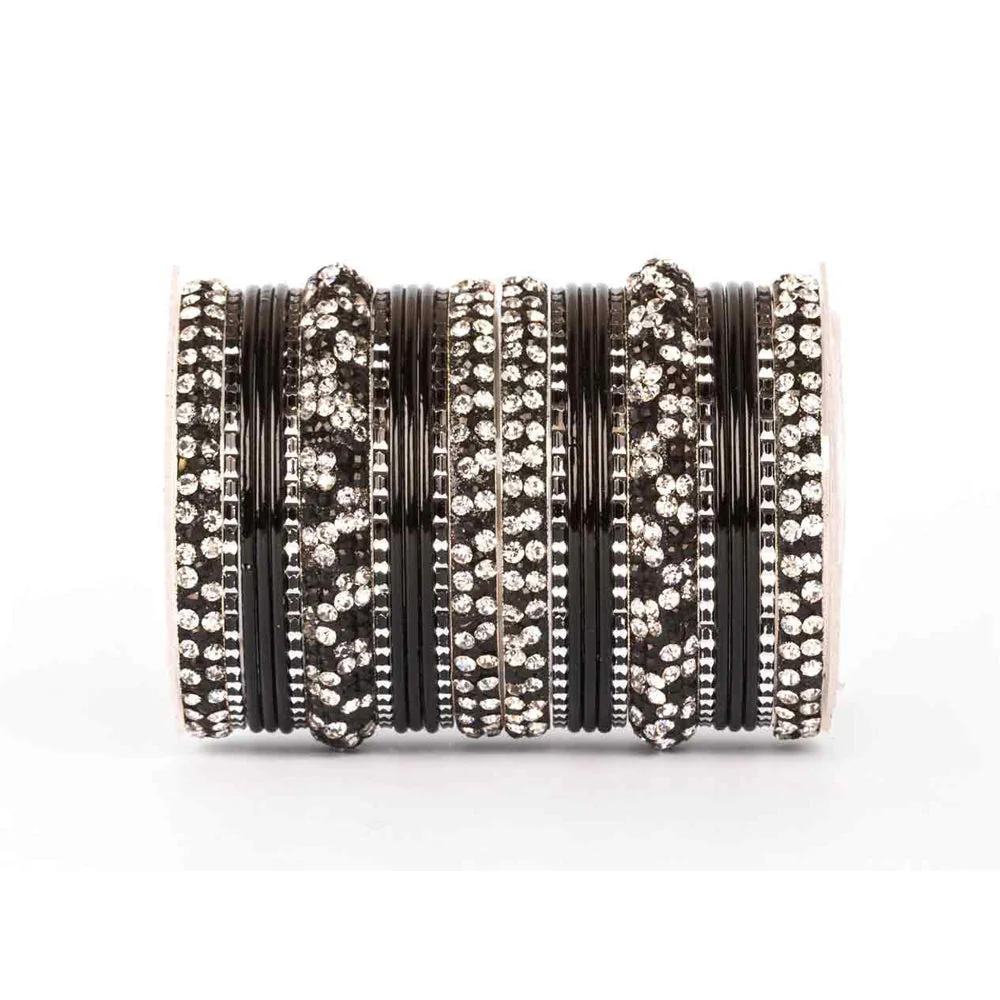 Lac Stone Pattern Bangle Set For Two Hands - Image 4