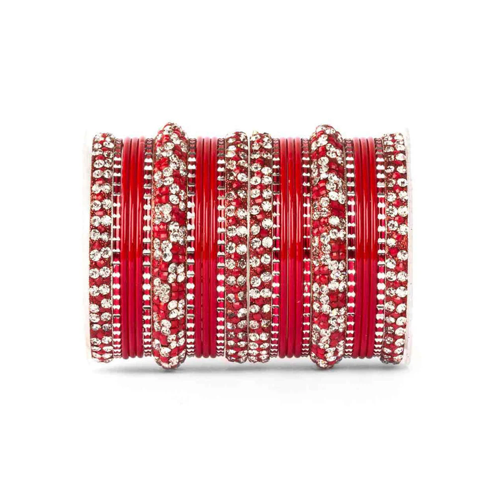 Lac Stone Pattern Bangle Set For Two Hands - Image 8