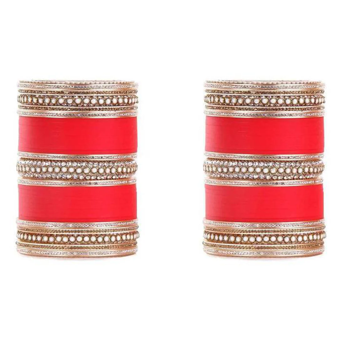 Lac Wedding Chura With Pearl Work - Image 3