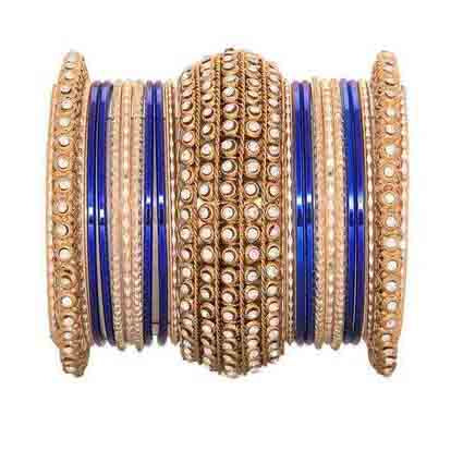 Leshya Golden Chakri shining bangle set for women - Image 5