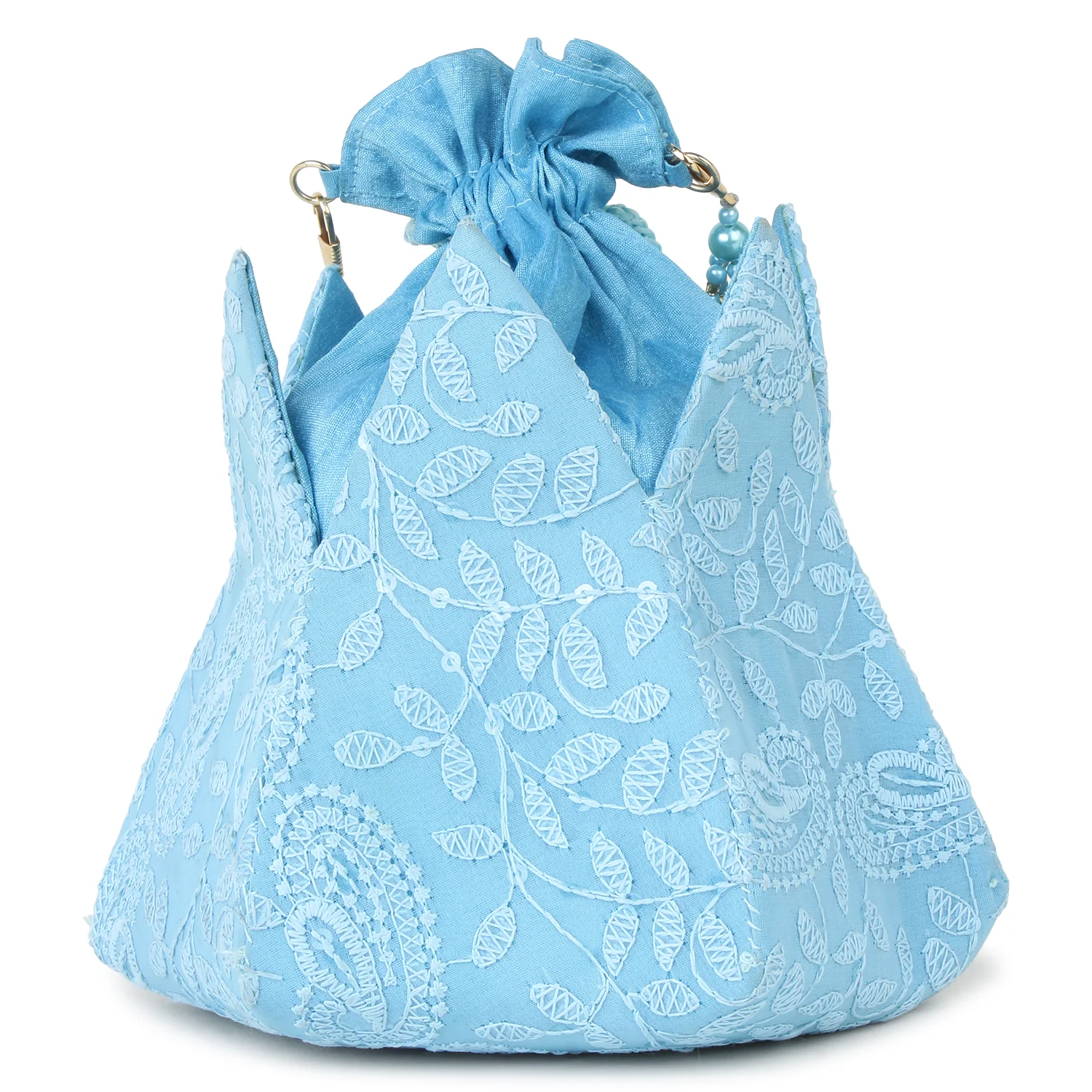 Lotus Potli with embroidery by Leshya - Image 3