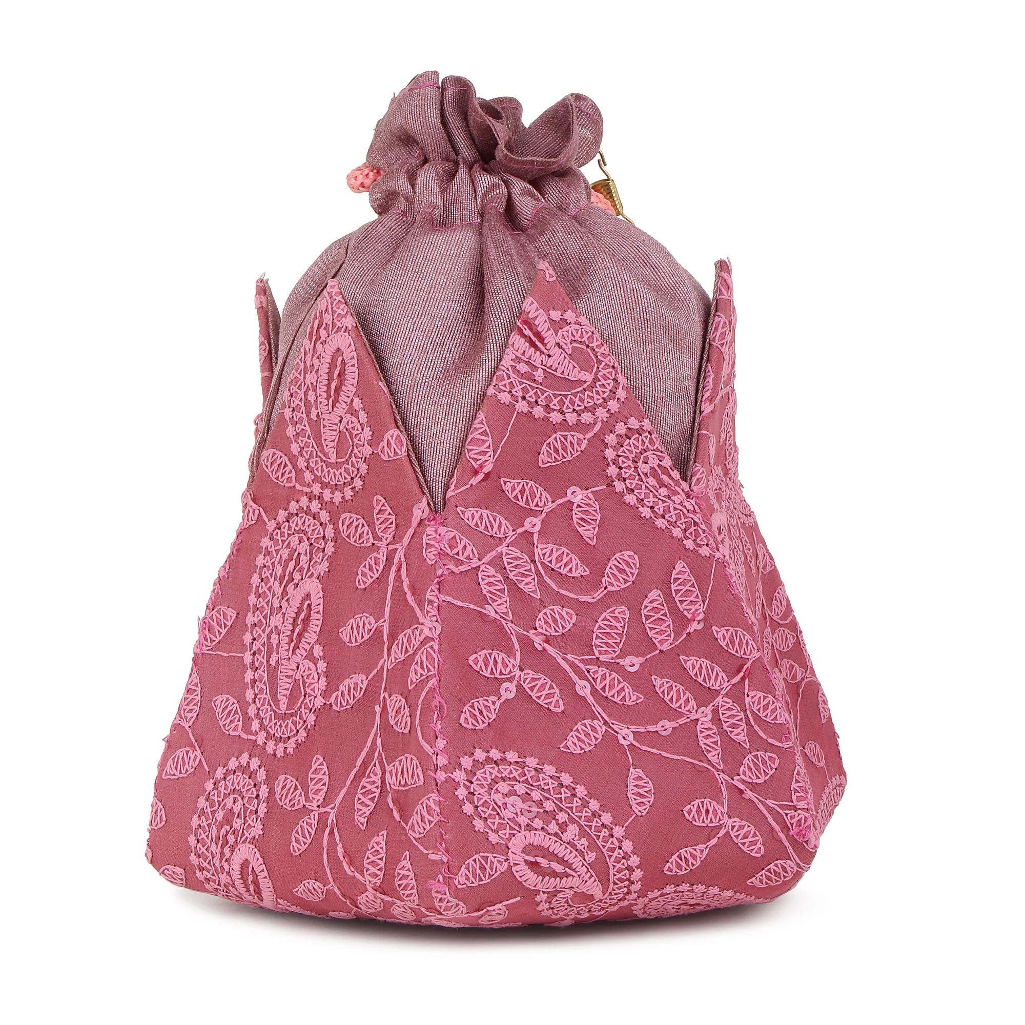 Lotus Potli with embroidery by Leshya - Image 7