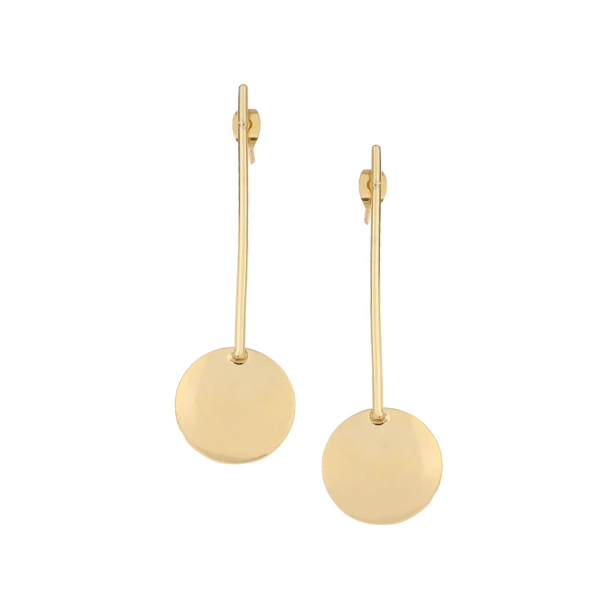 Matte Gold Finish drop design Earrings - Image 2