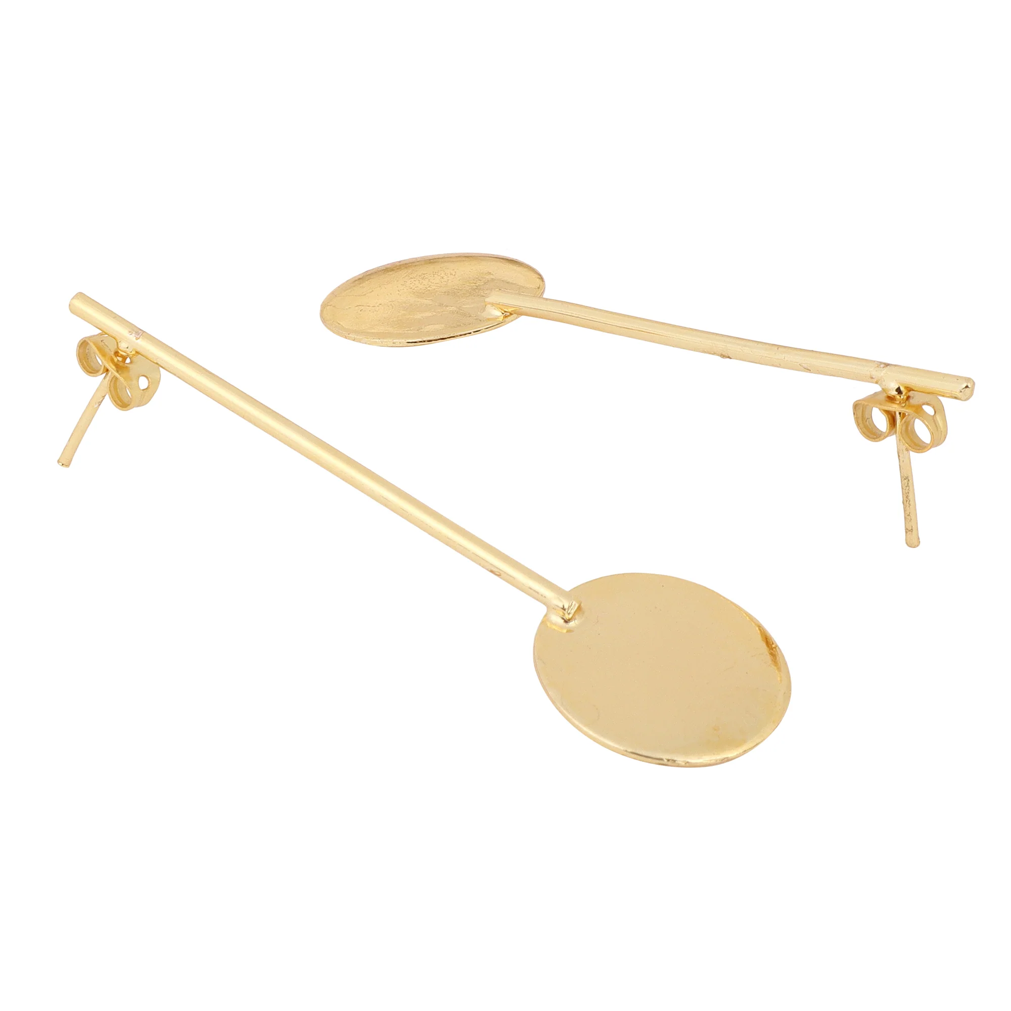 Matte Gold Finish drop design Earrings - Image 3