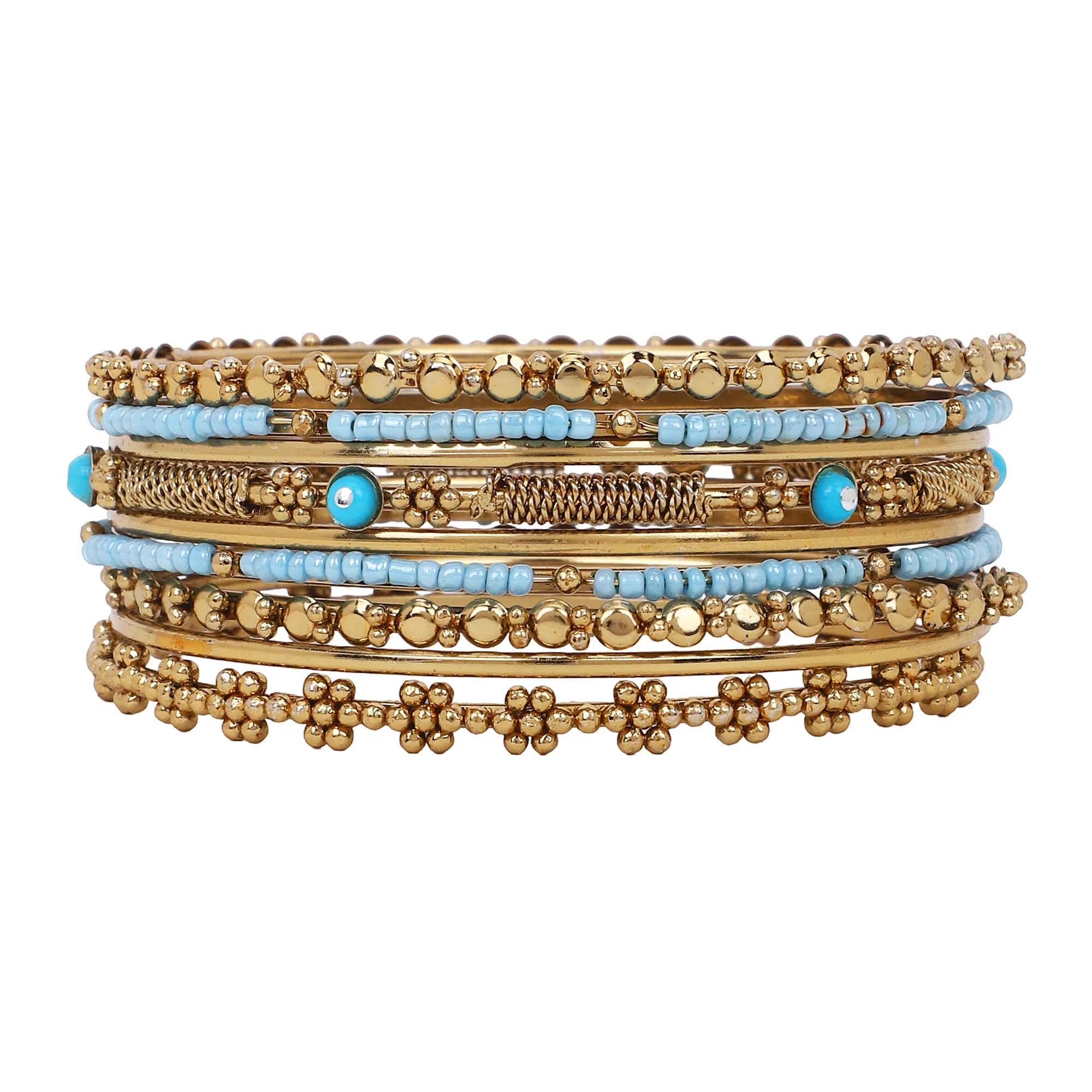 Modern Stone Tribal Bangle Stack by Leshya - Image 2