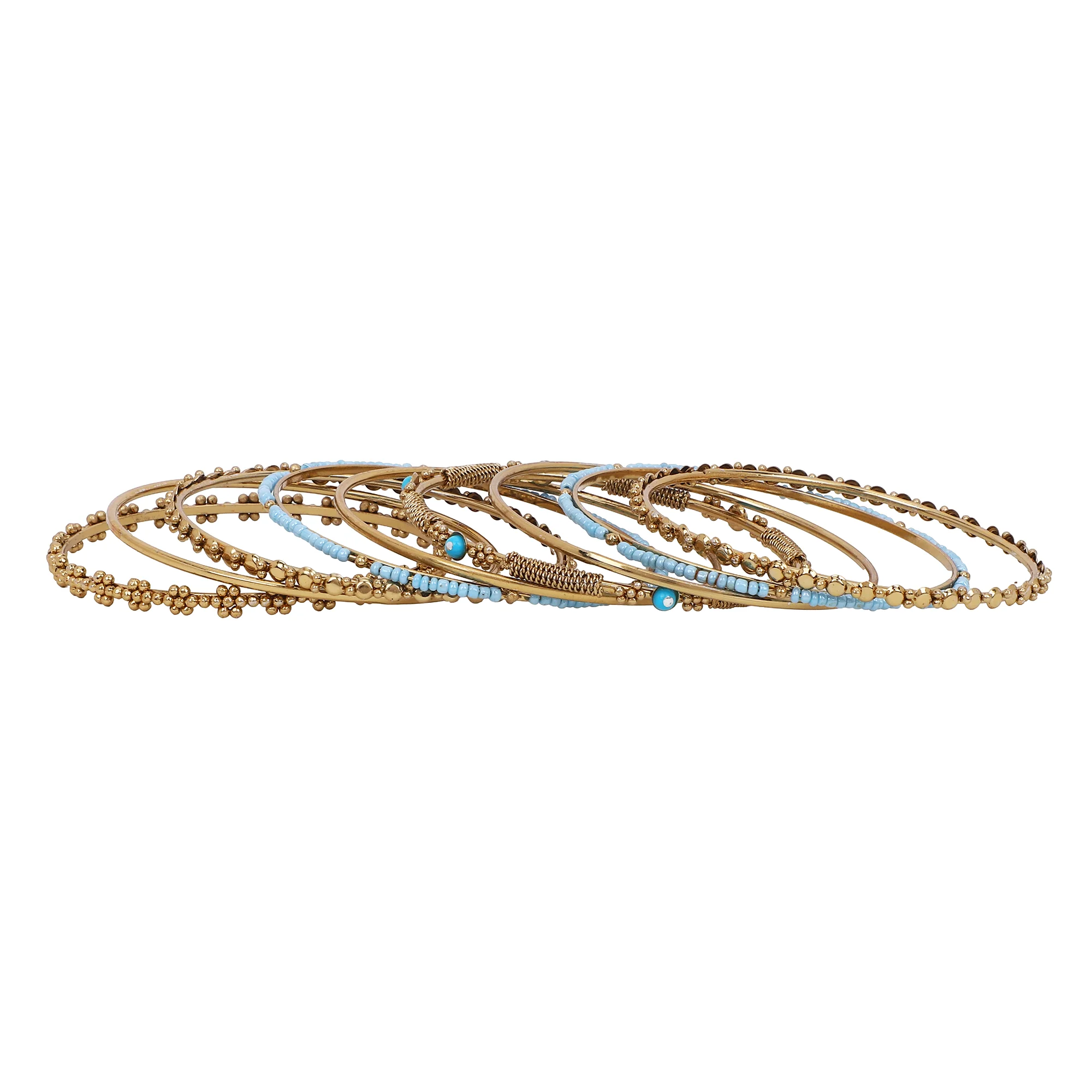 Modern Stone Tribal Bangle Stack by Leshya - Image 3