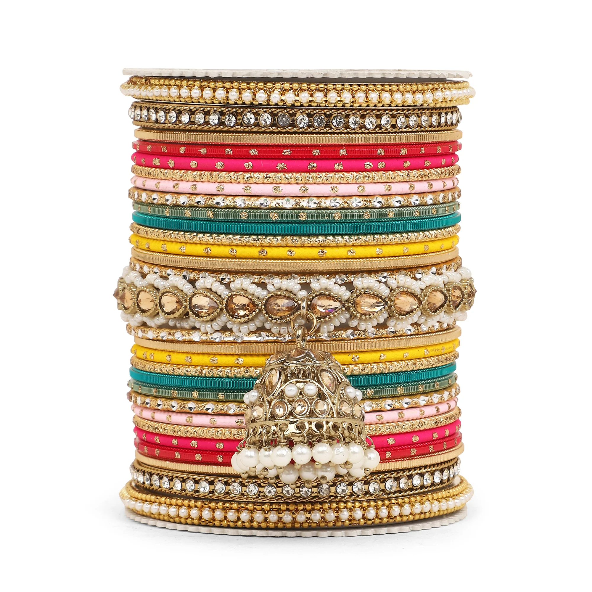Multi Jhumki Style Bangle set for two hands by Leshya - Image 2