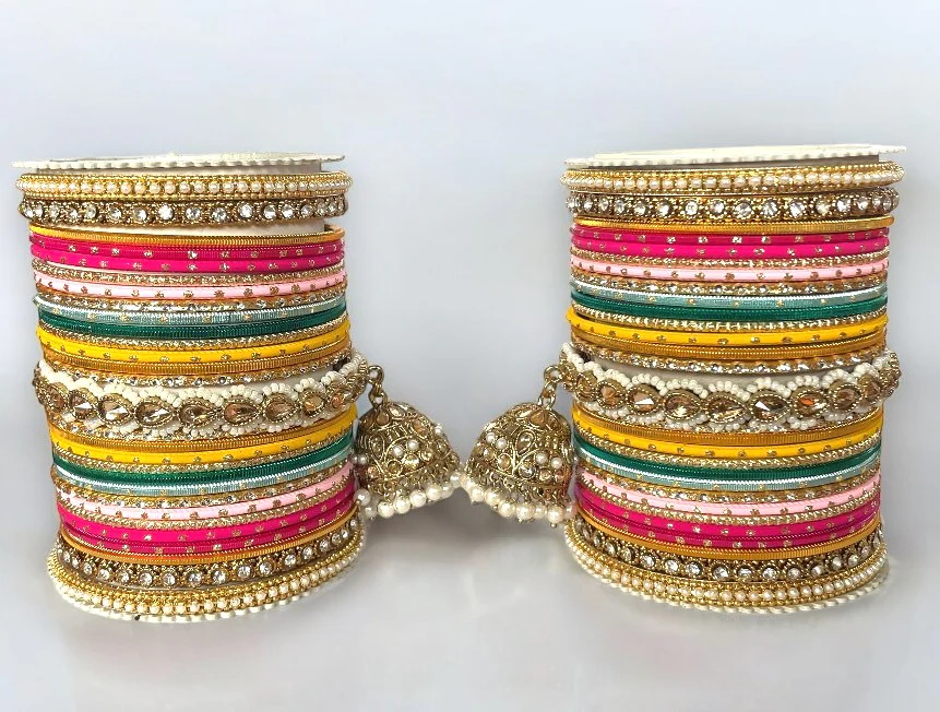Multi Jhumki Style Bangle set for two hands by Leshya - Image 4