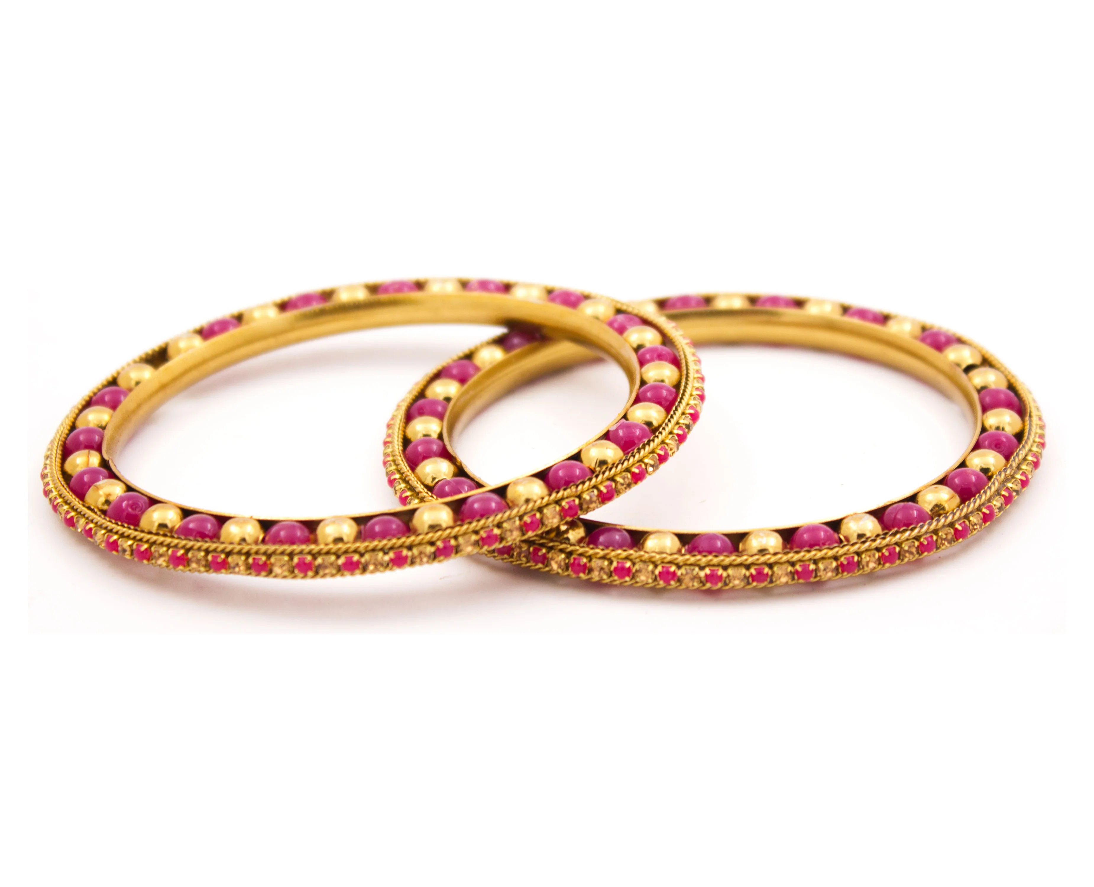 Multicoloured Golden Stone bracelet pair for Women by Leshya - Image 6