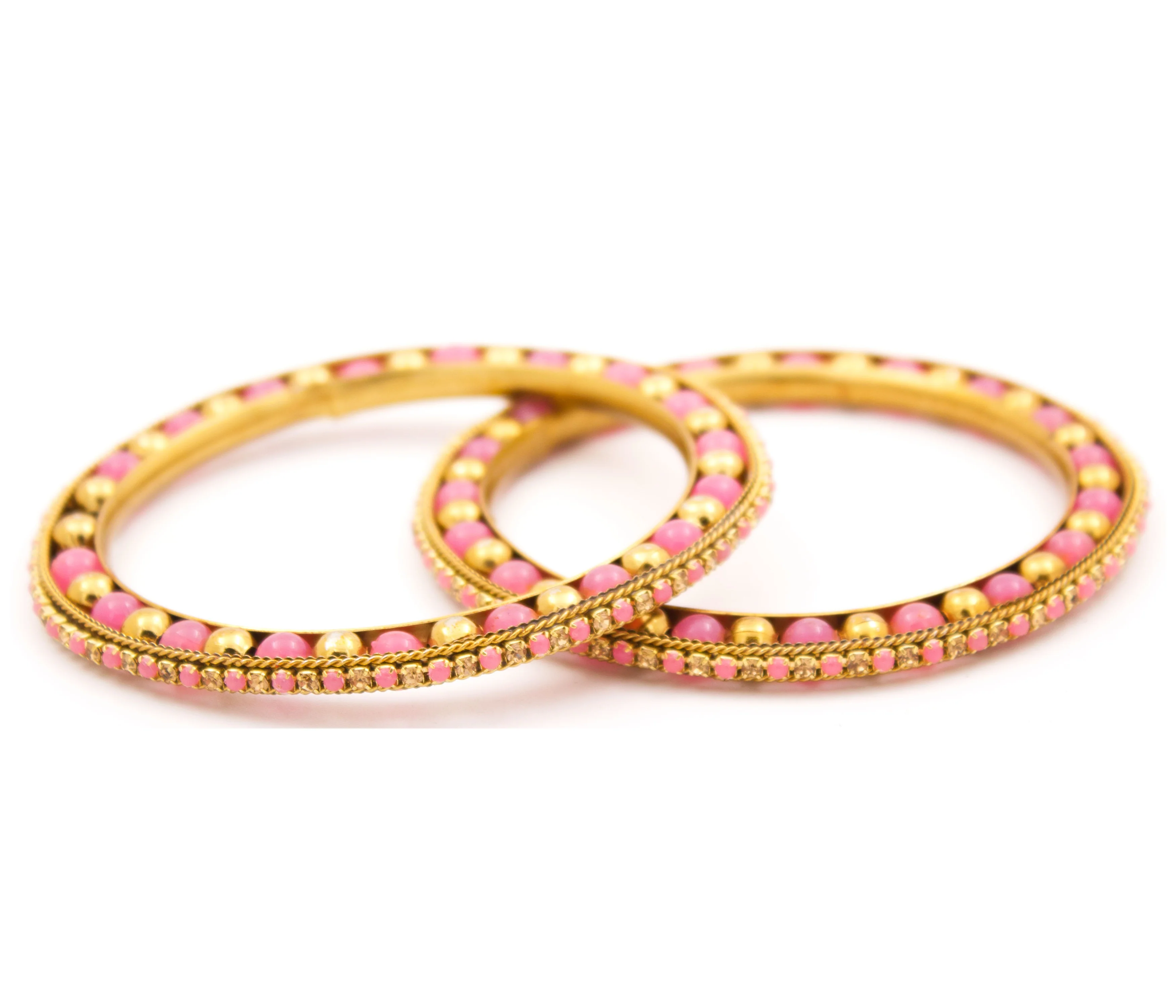 Multicoloured Golden Stone bracelet pair for Women by Leshya - Image 9