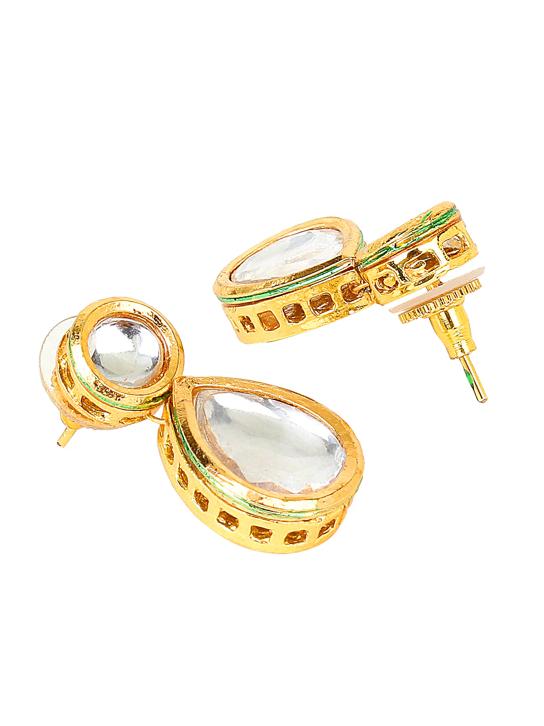 Necklace and Earring Big Kundan Set for Women by Leshya - Image 4