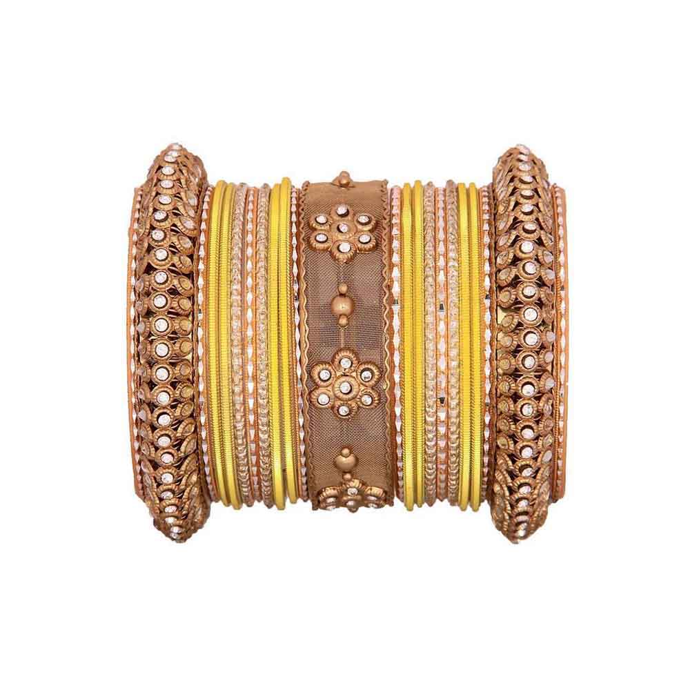 One Hand Multi-Colored Velvet Textured Bangle Set - Image 9