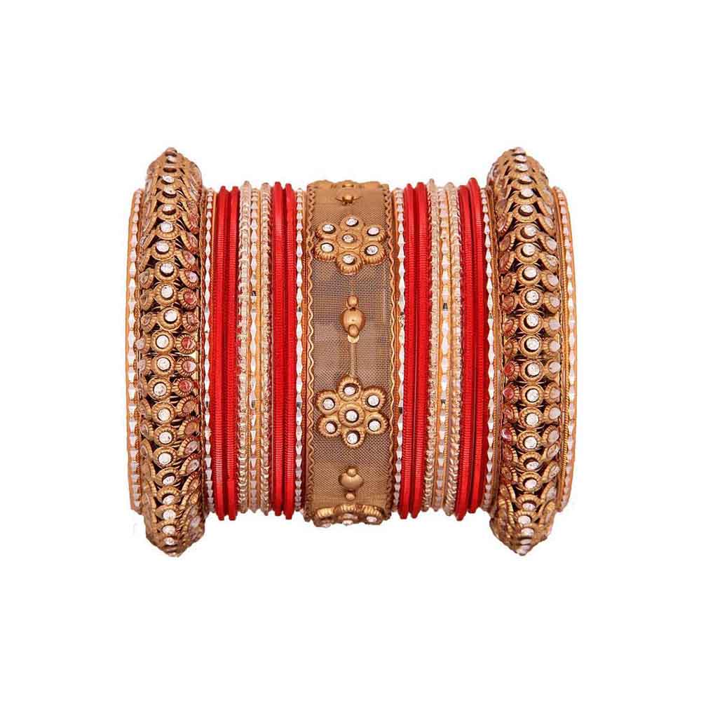 One Hand Multi-Colored Velvet Textured Bangle Set - Image 5