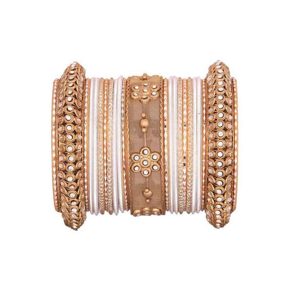 One Hand Multi-Colored Velvet Textured Bangle Set - Image 6