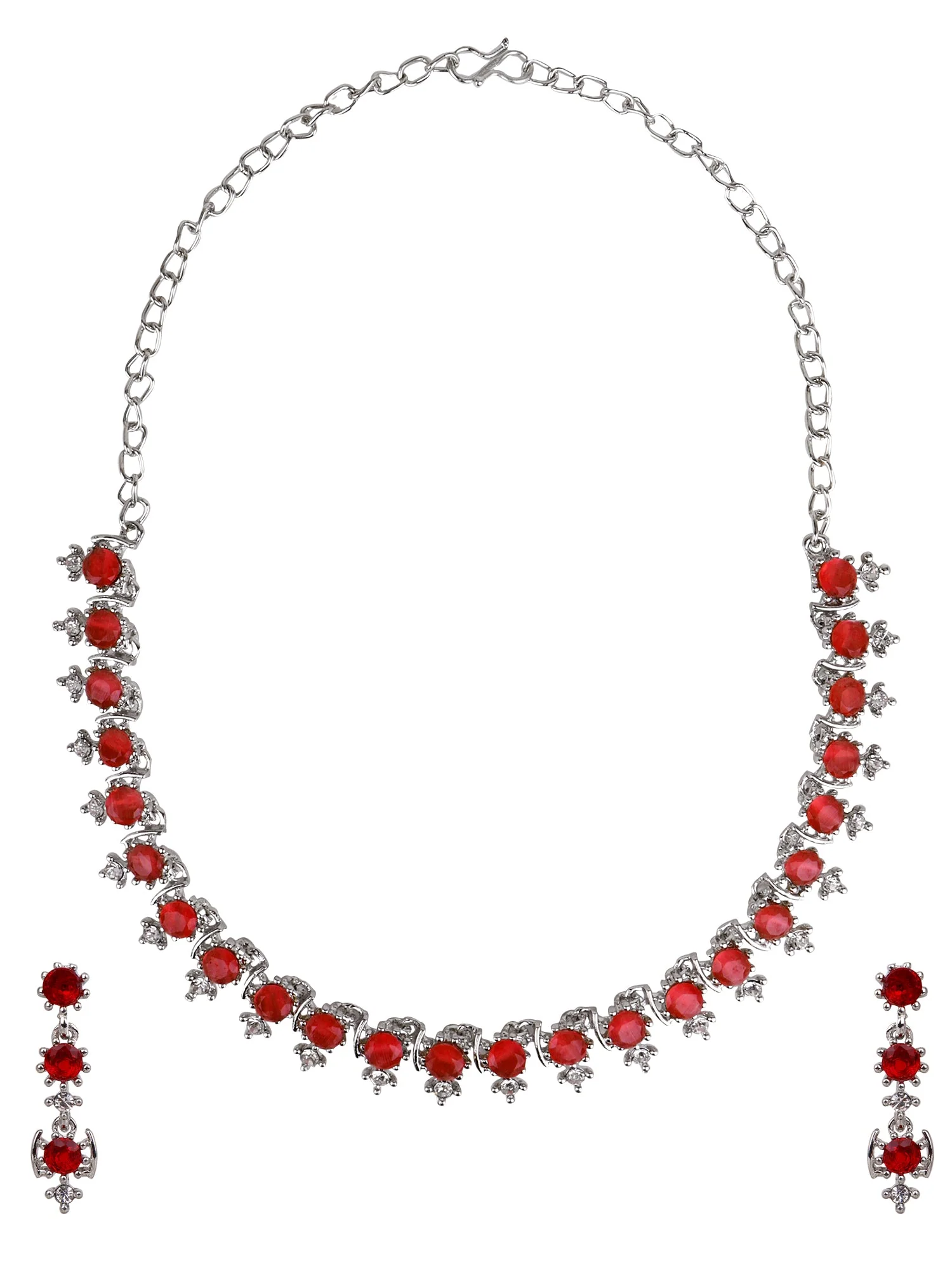 Oxidized Partywear Necklace with Earring by Leshya - Image 2