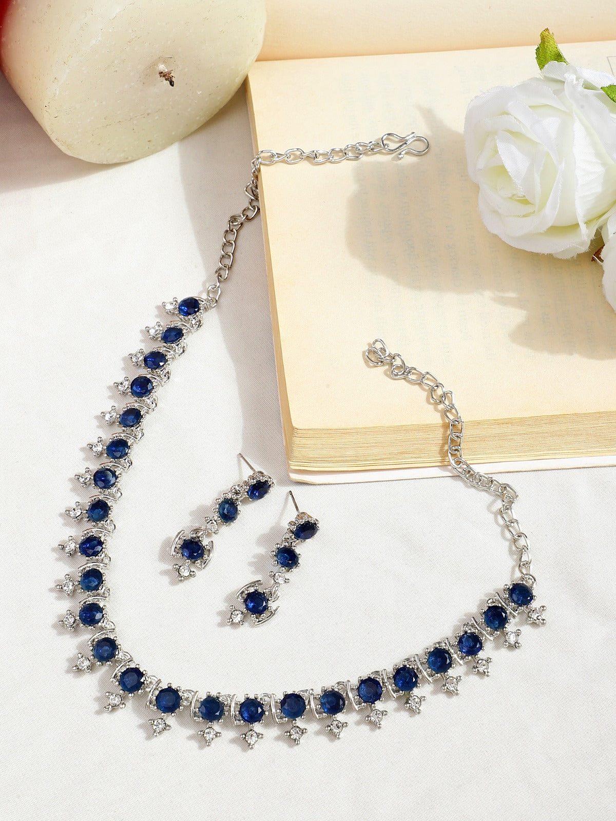 Oxidized Partywear Necklace with Earring by Leshya - Image 3