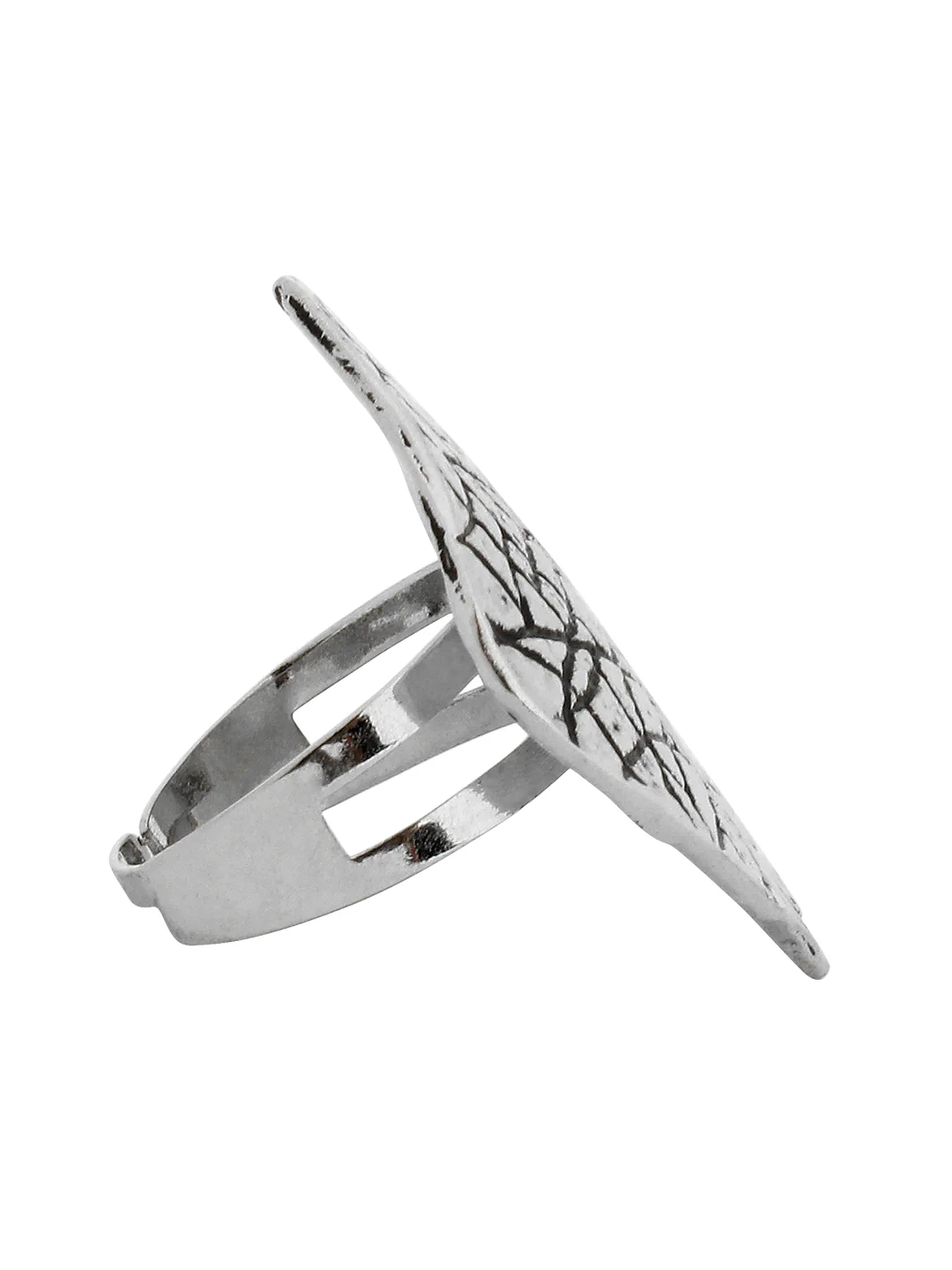 Oxidized Silver Free Size Ring by Leshya - Image 4