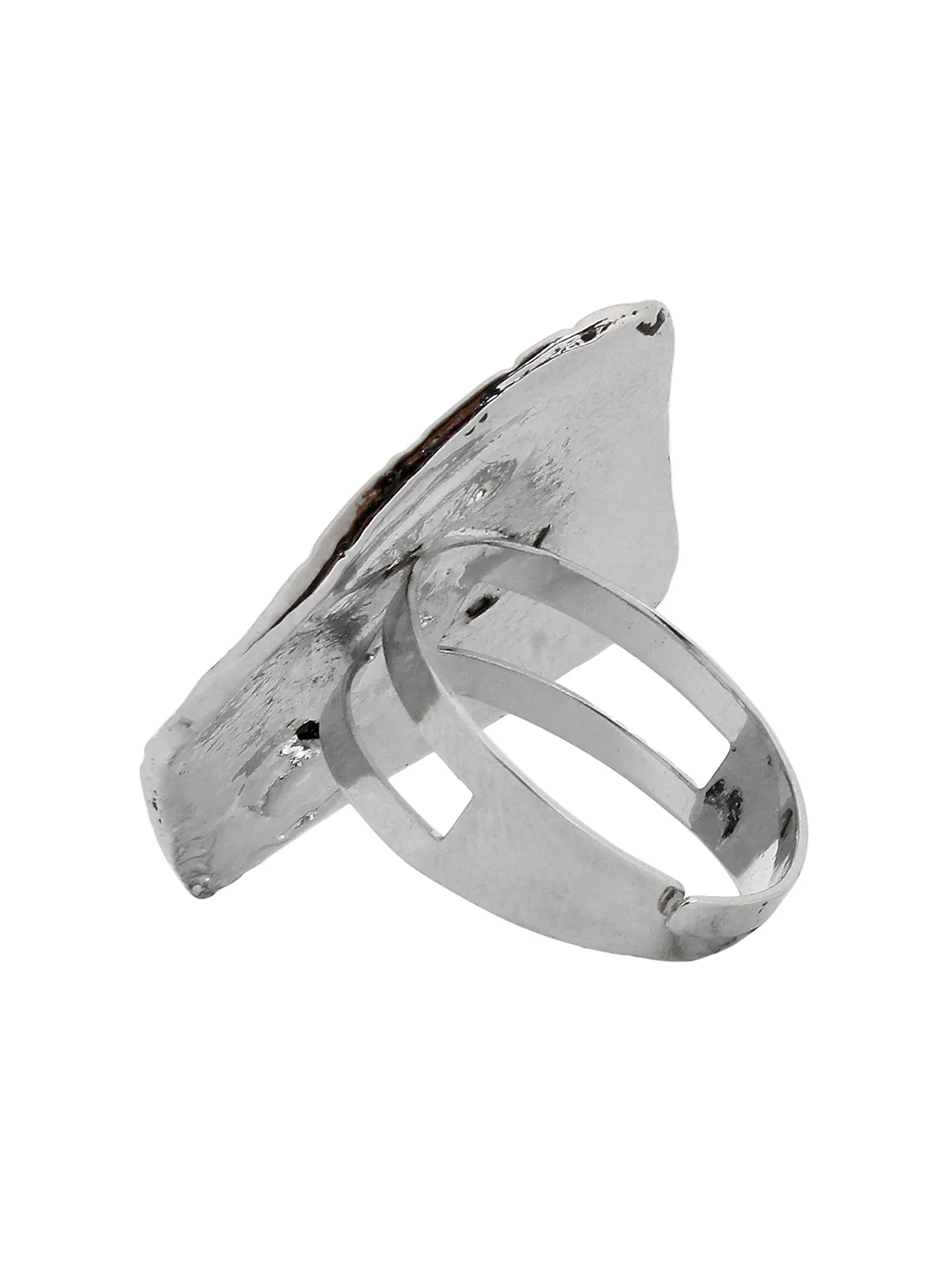 Oxidized Silver Free Size Ring by Leshya - Image 5