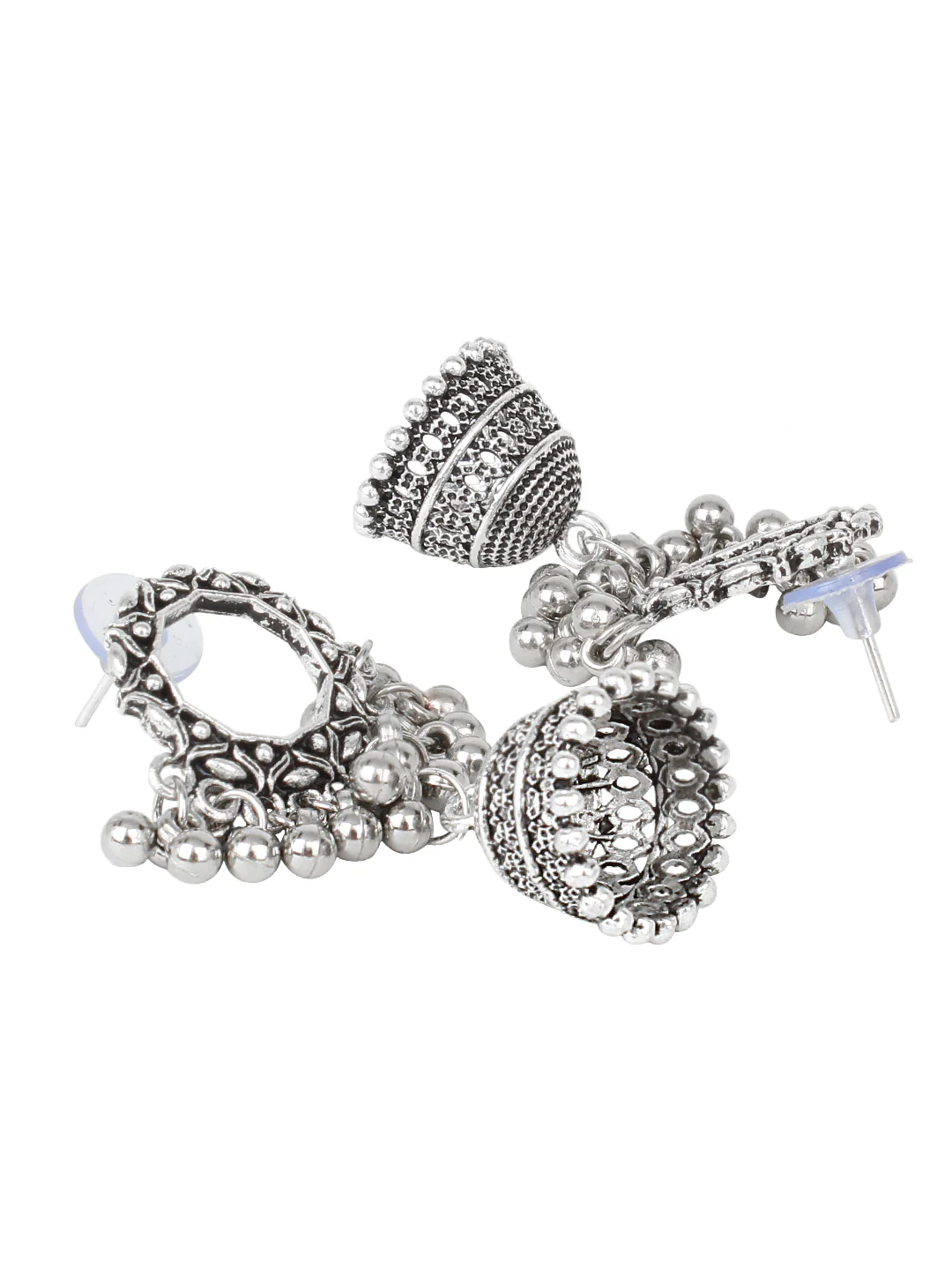 Oxidizied Jhumki Earring with ghungroo by Leshya - Image 3