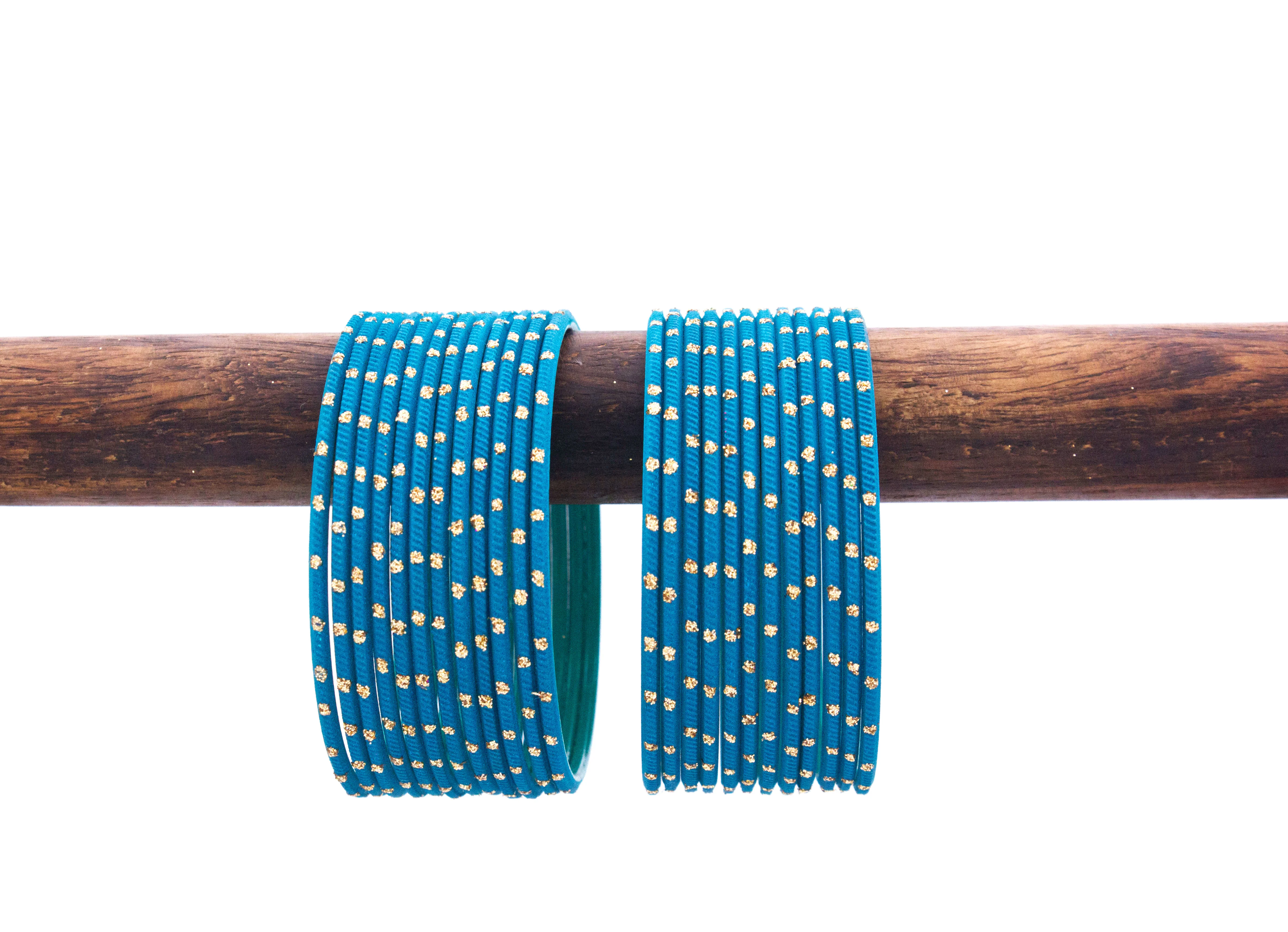 Plain golden dotted bangles - Image 11