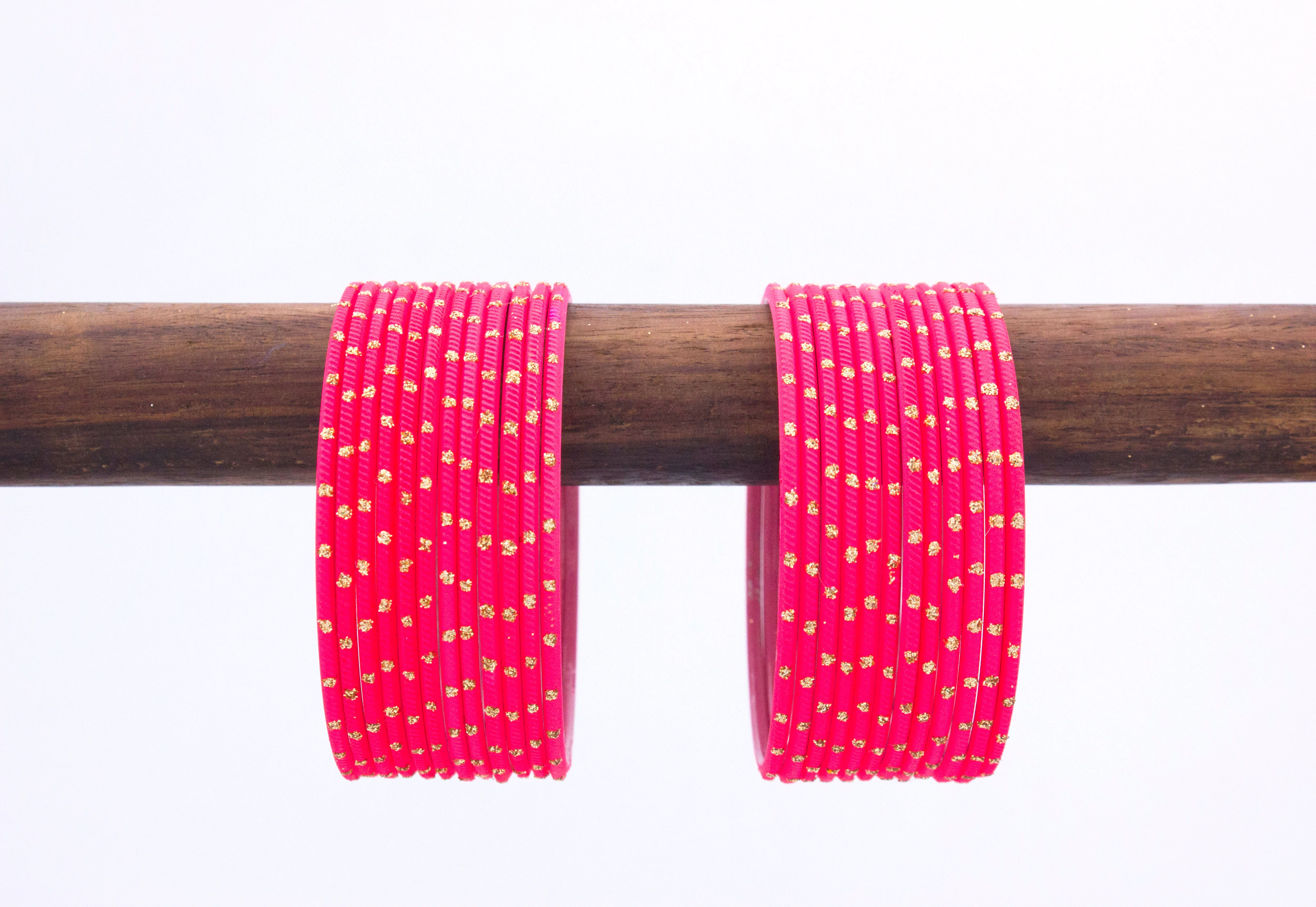 Plain golden dotted bangles - Image 12