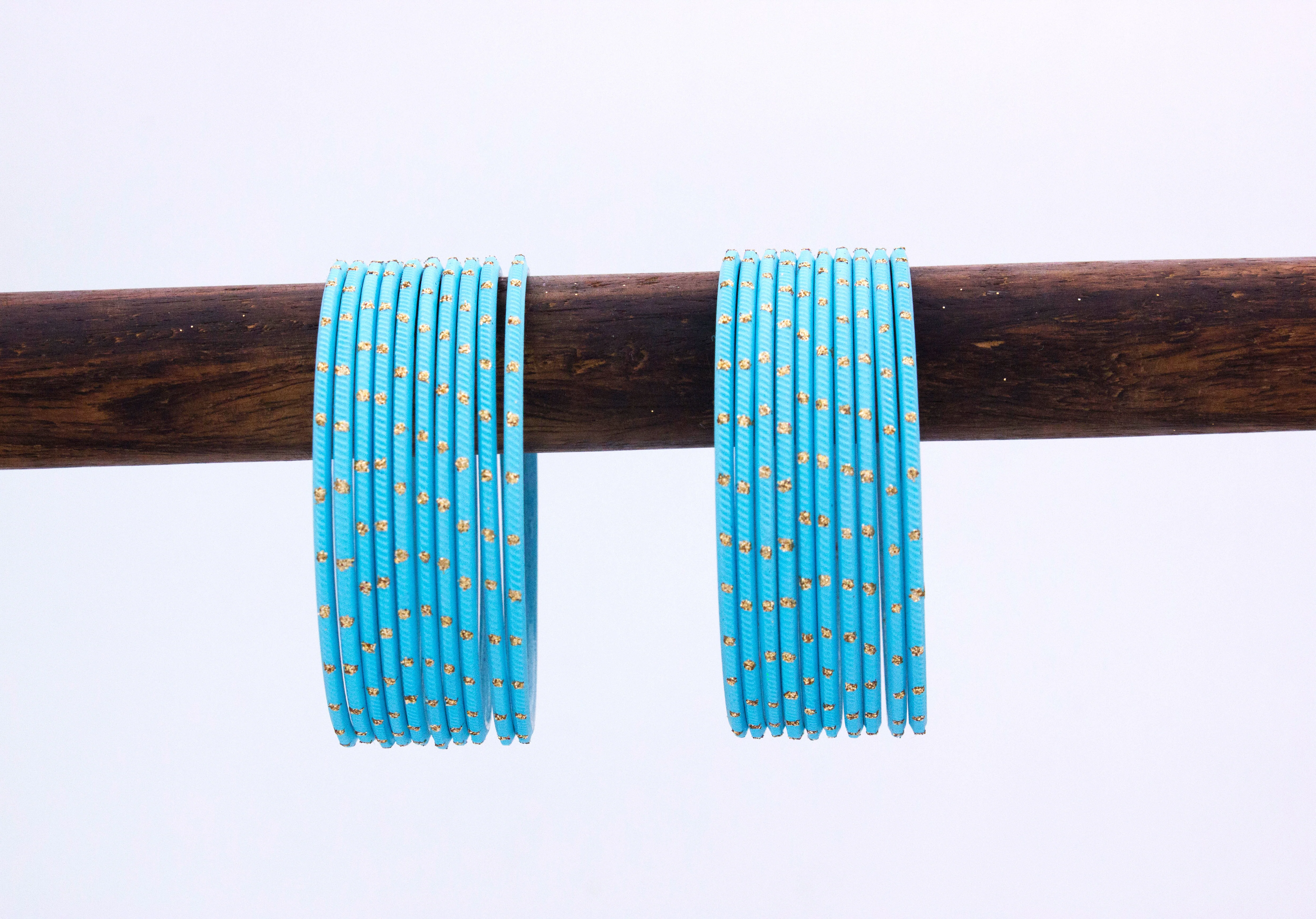 Plain golden dotted bangles - Image 15