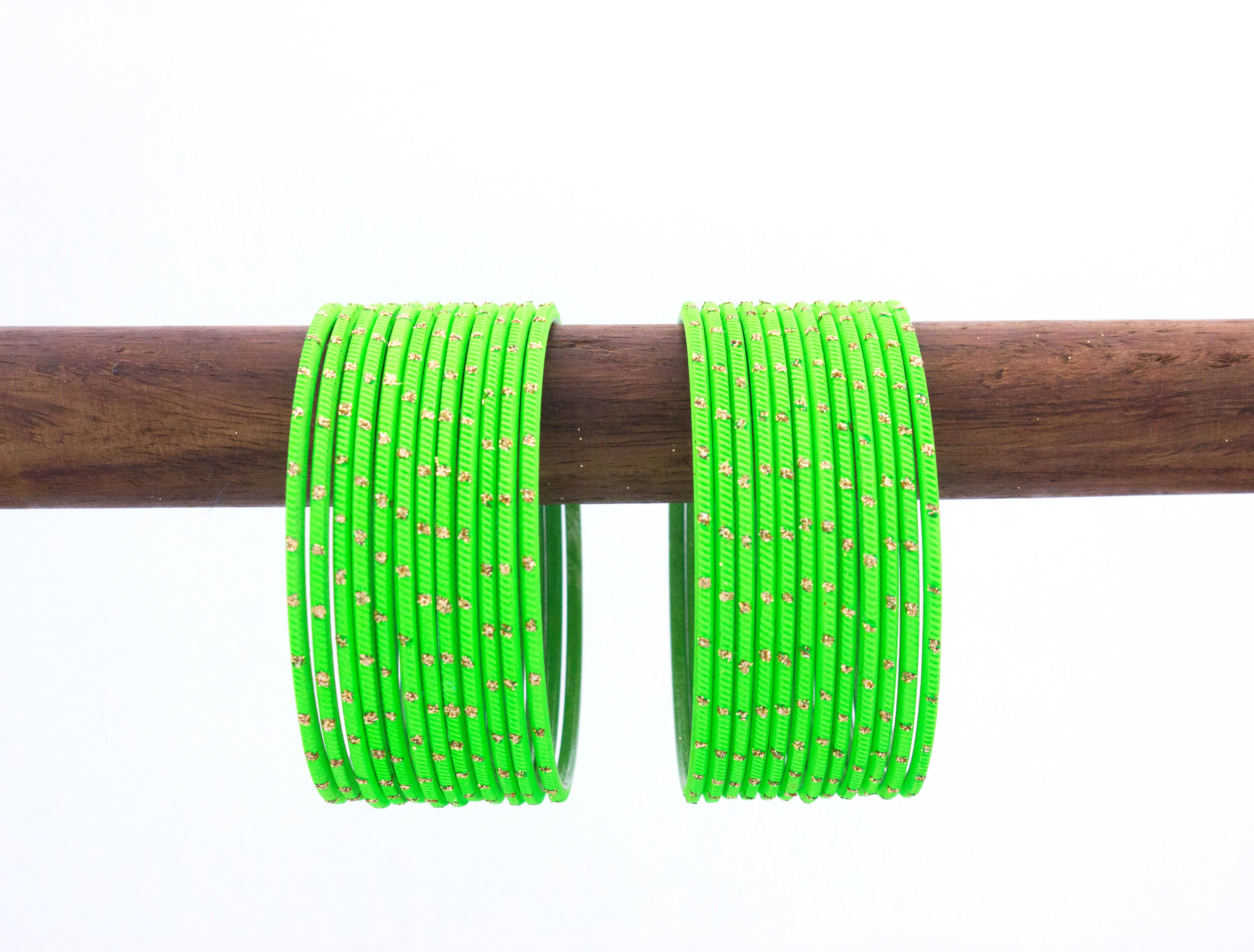 Plain golden dotted bangles - Image 16