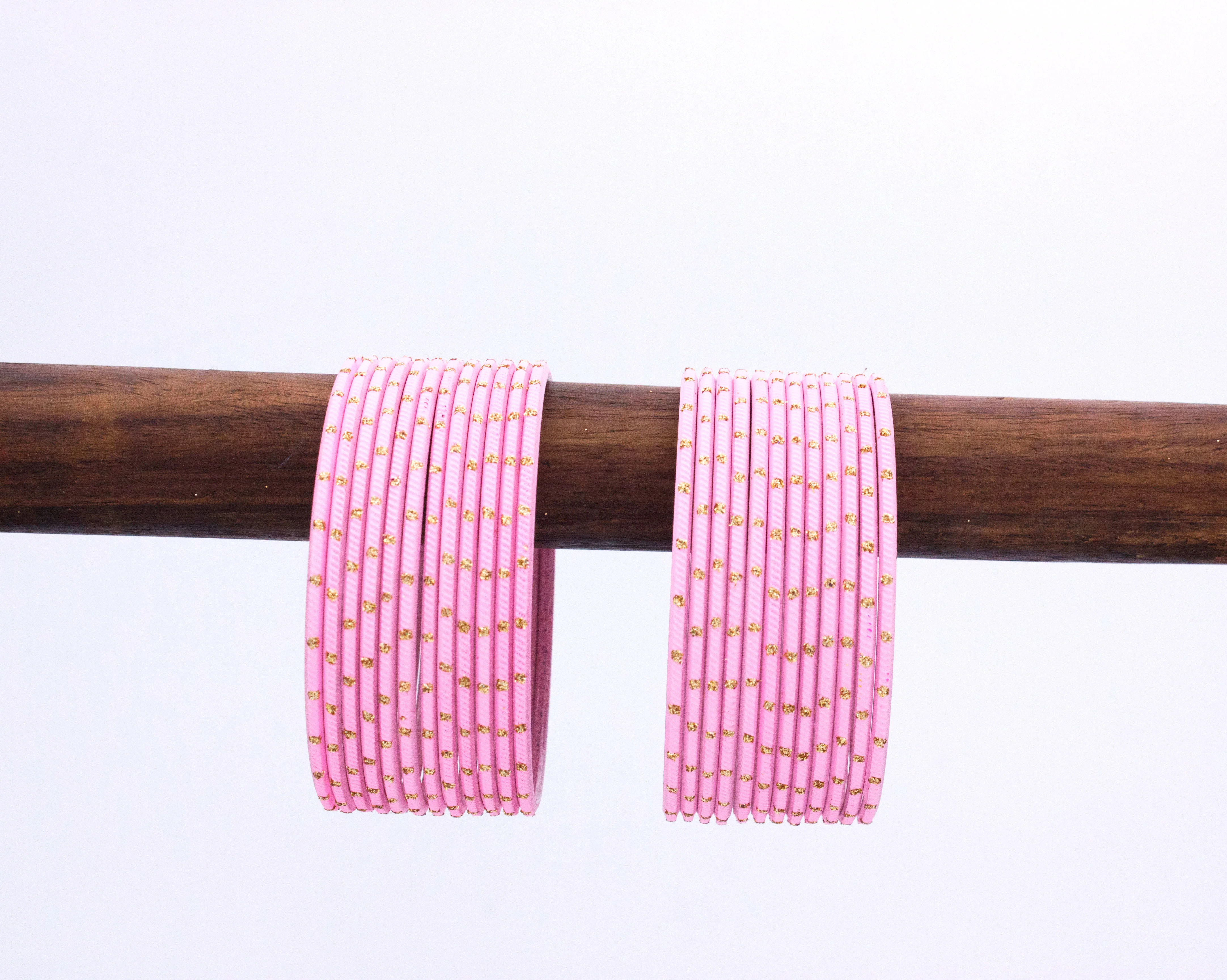 Plain golden dotted bangles - Image 3