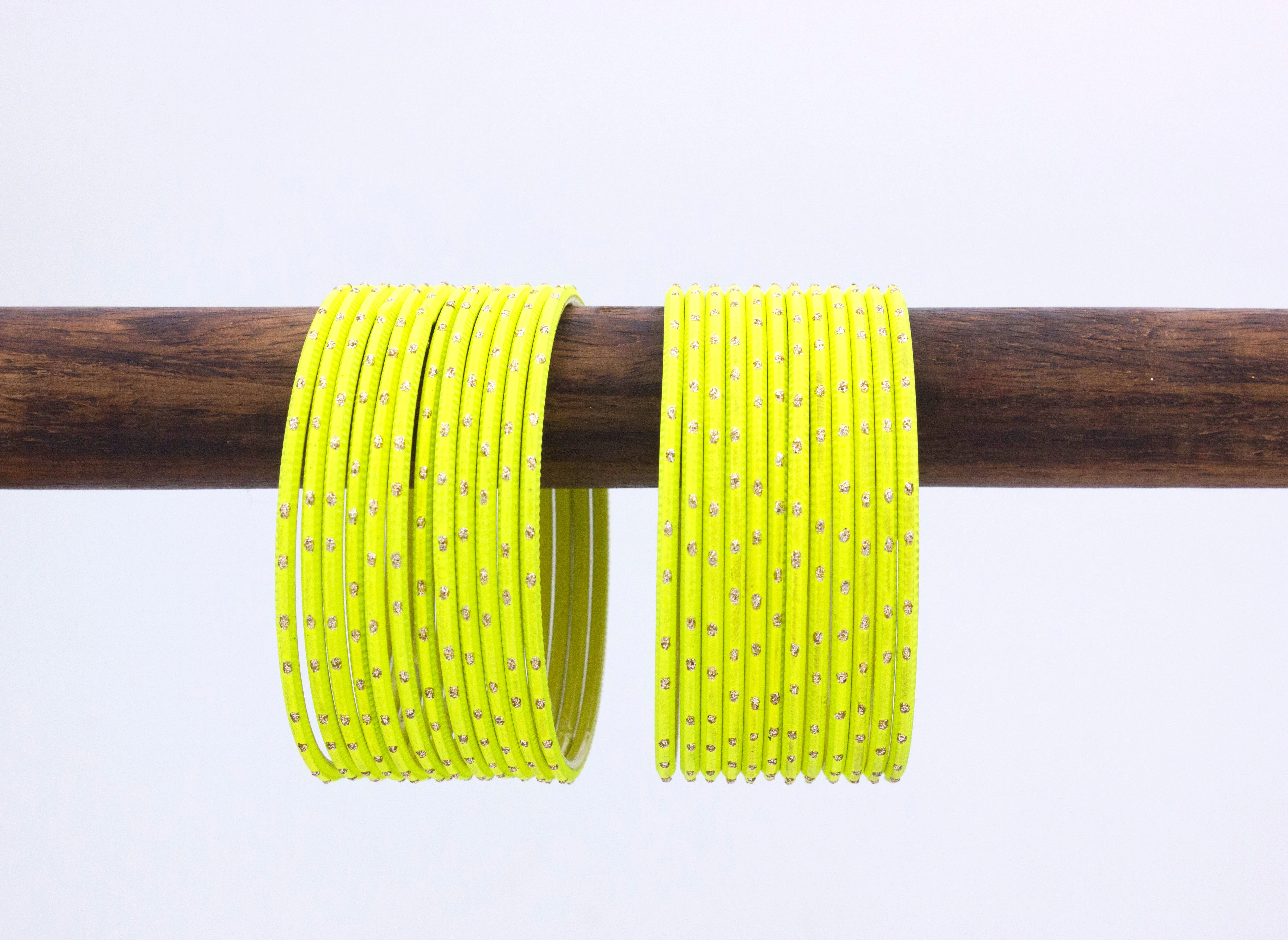 Plain golden dotted bangles - Image 5
