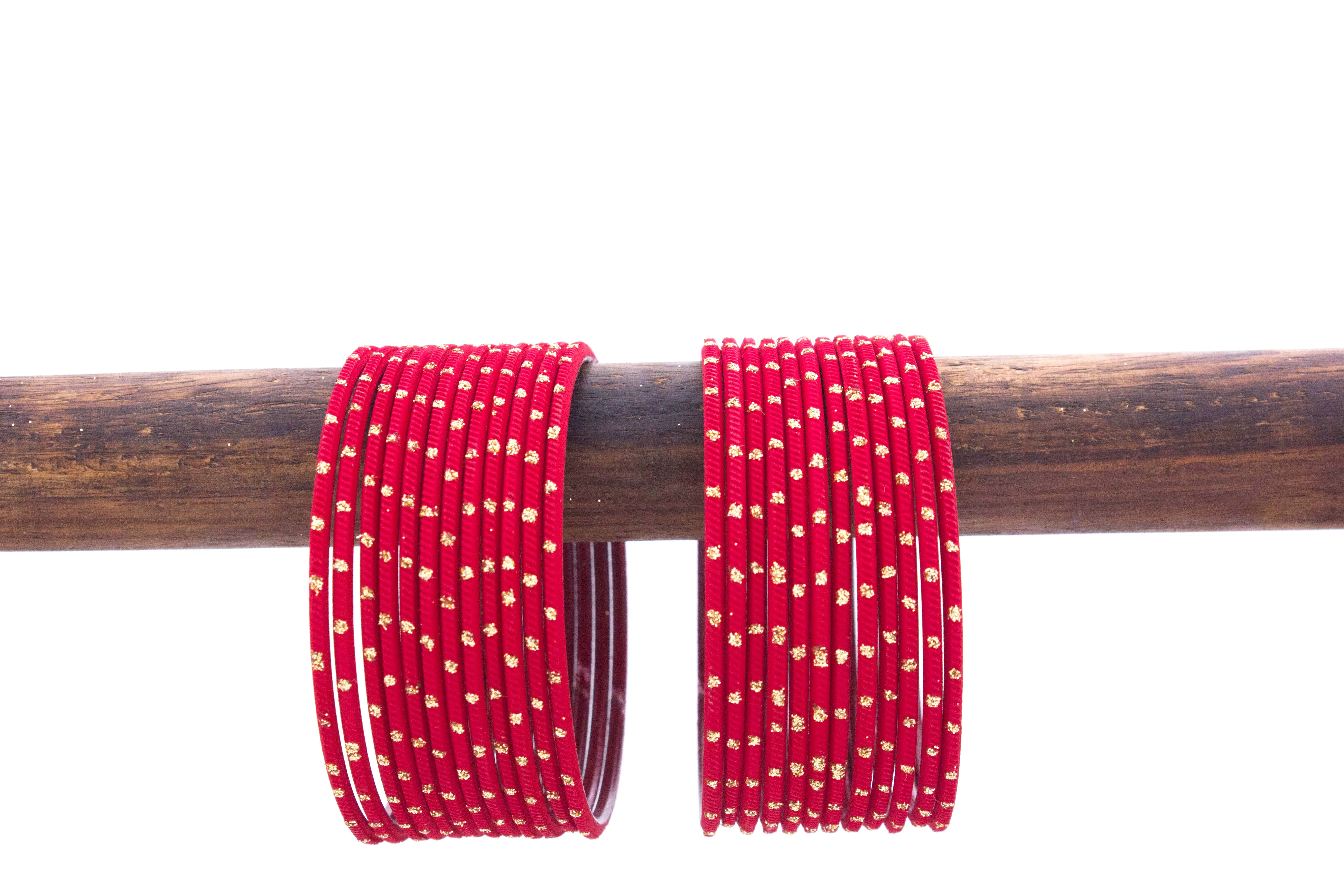 Plain golden dotted bangles - Image 6