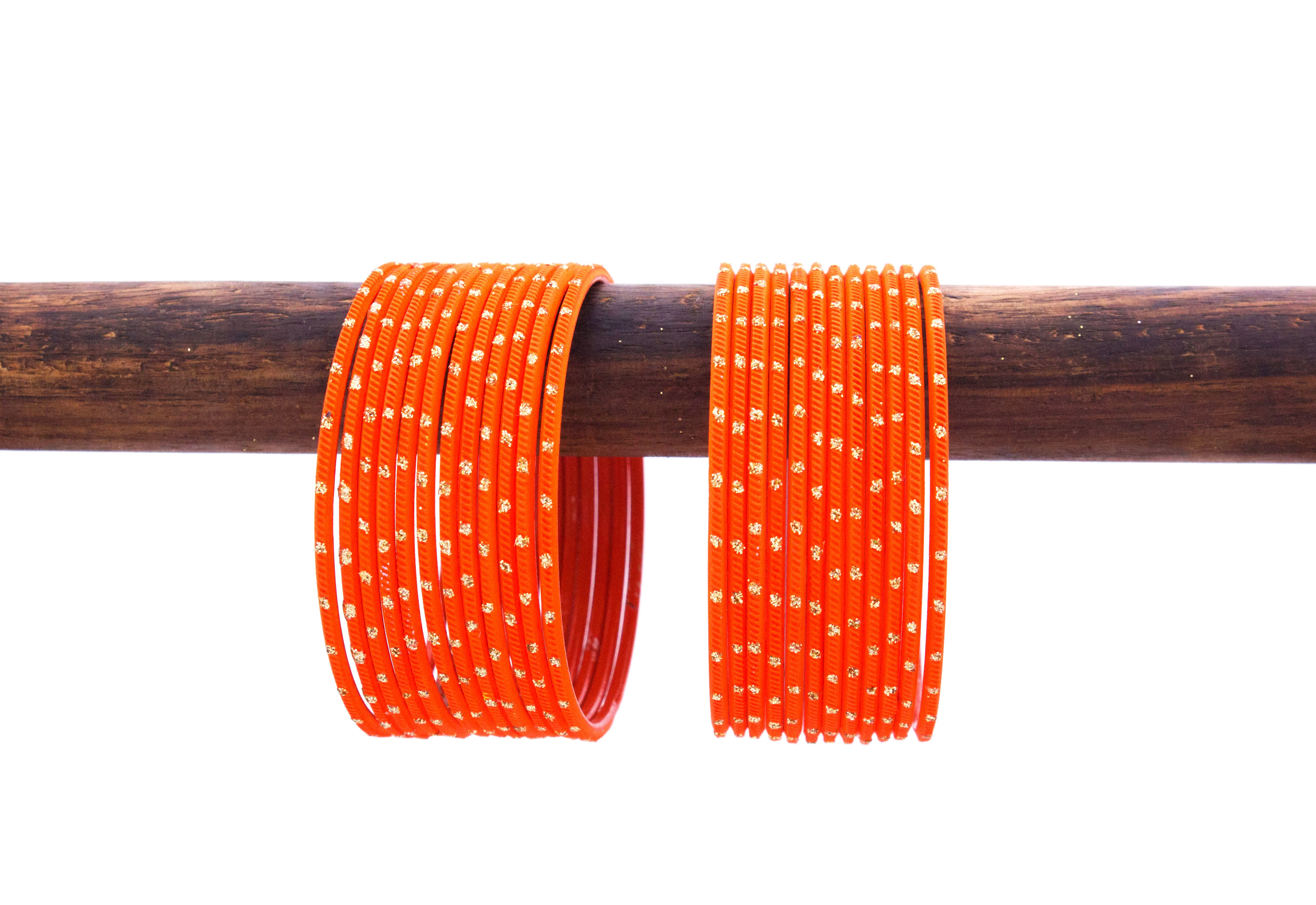 Plain golden dotted bangles - Image 7
