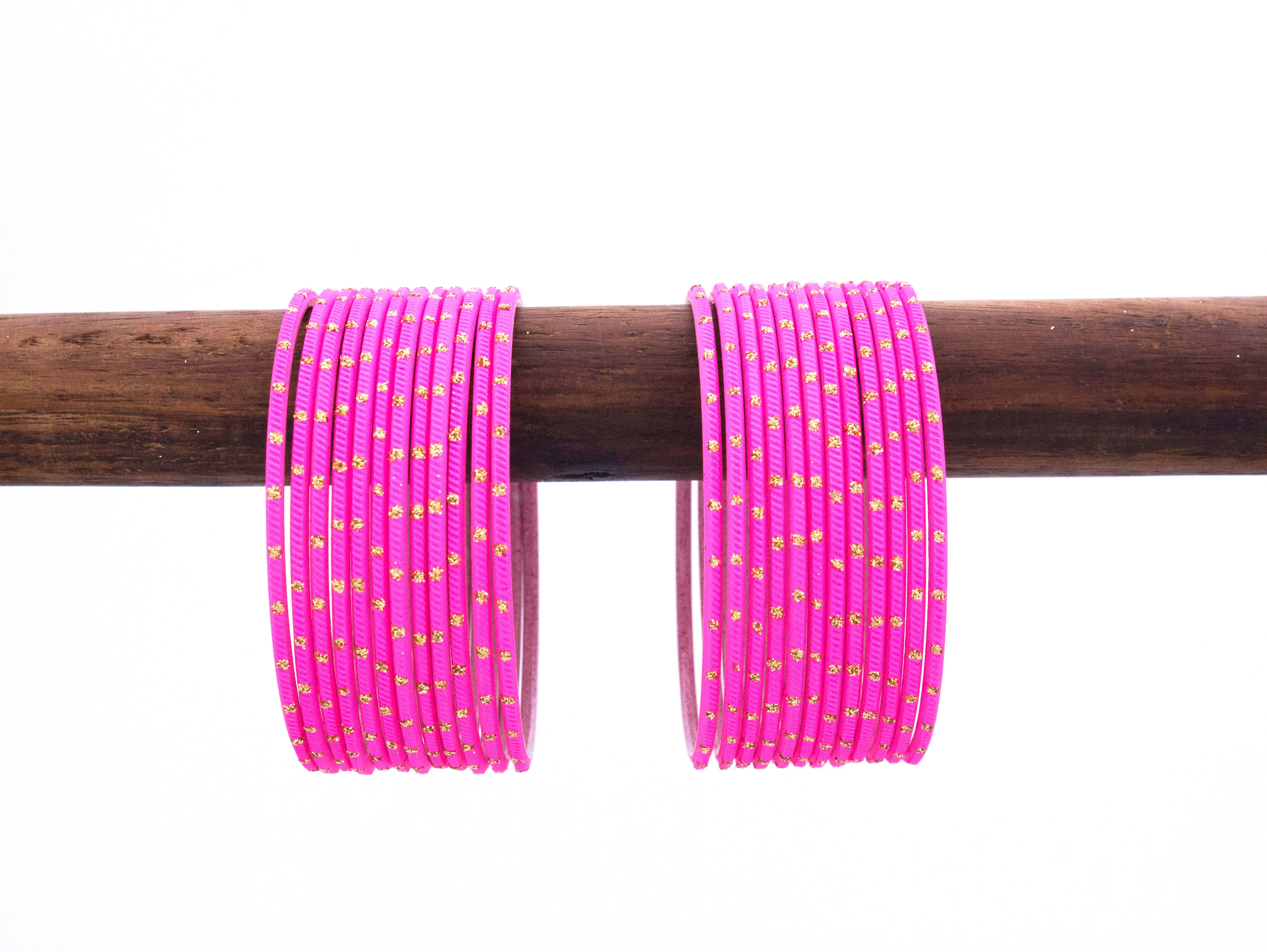Plain golden dotted bangles - Image 8