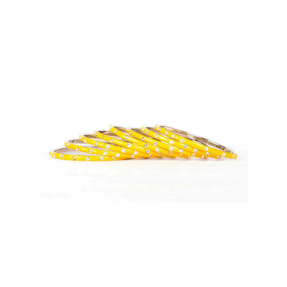 Plain Meenakari Bracelets With Patterned Stones - Image 10