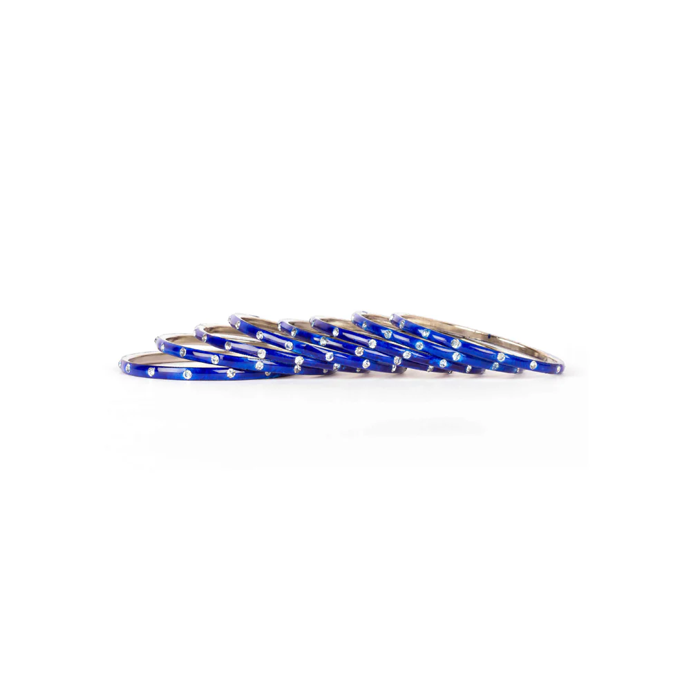 Plain Meenakari Bracelets With Patterned Stones - Image 6