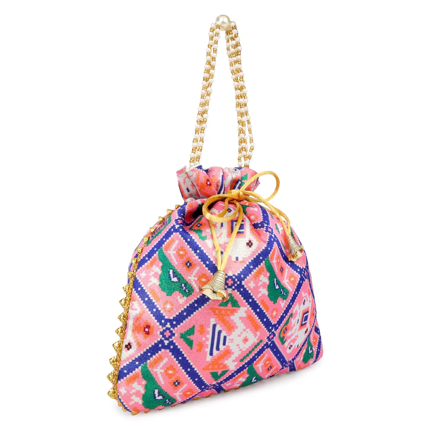 Printed Bandhani Potli for Partywear - Image 3