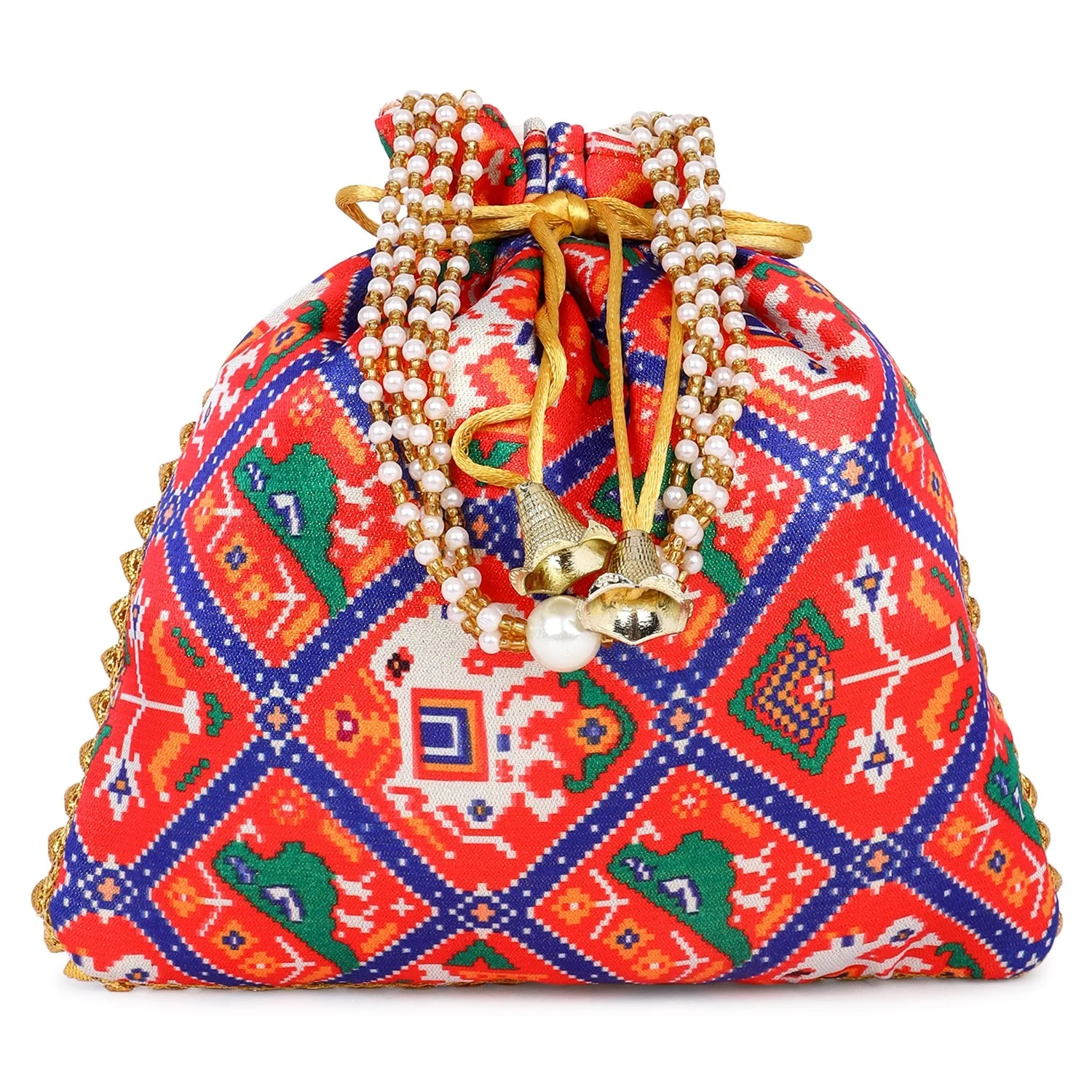 Printed Bandhani Potli for Partywear - Image 4