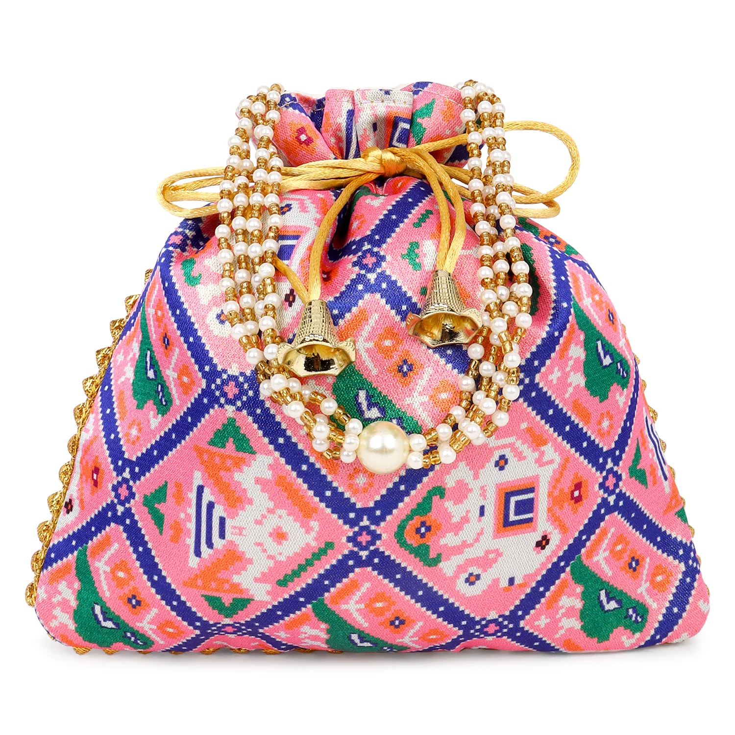 Printed Bandhani Potli for Partywear - Image 4