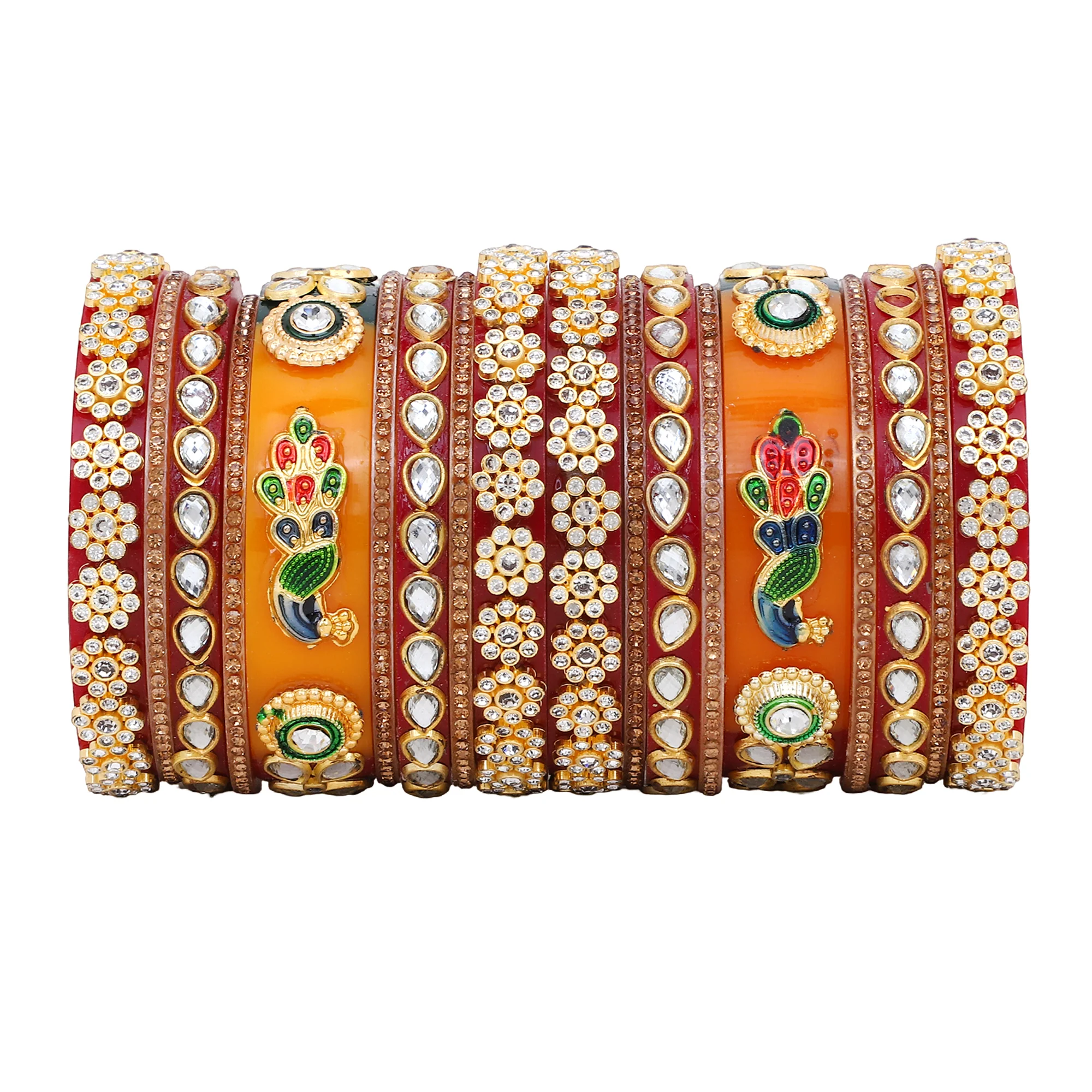 Rajwadi Chura with Pearl kada by Leshya - Image 6
