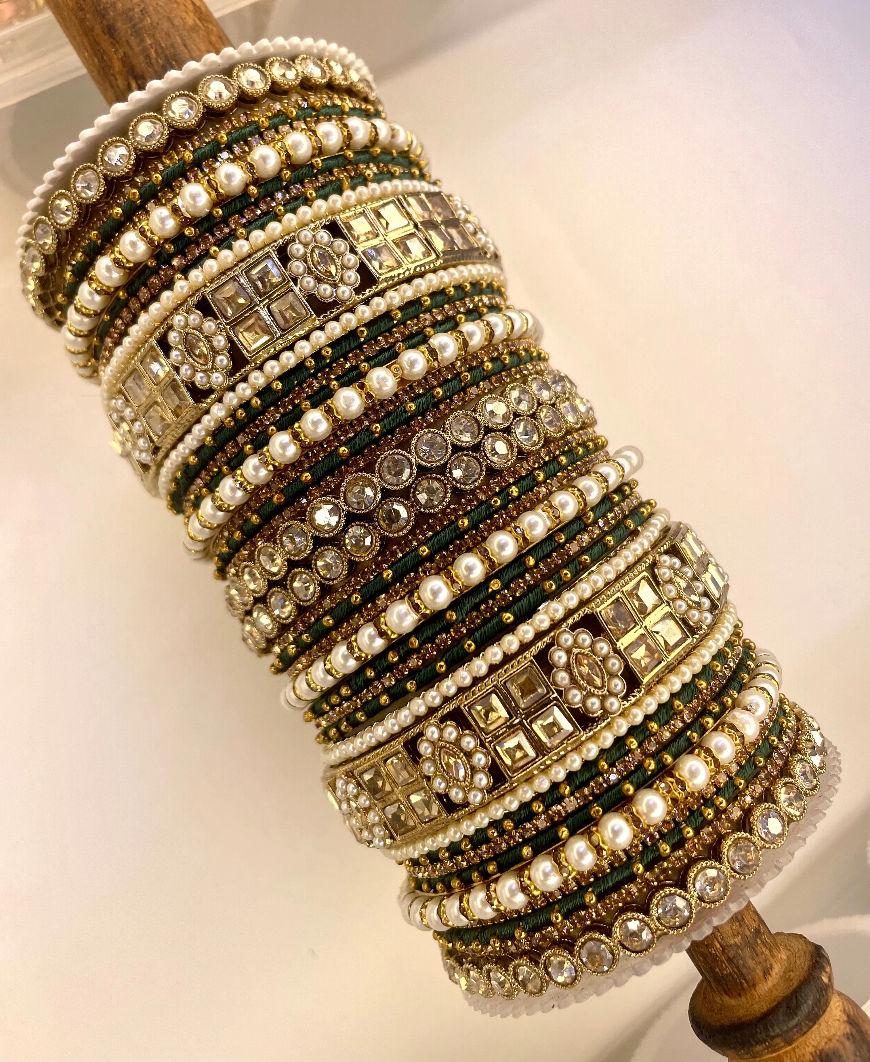 Rich Texture bangle set with Silk thread Bangles by Leshya - Image 10