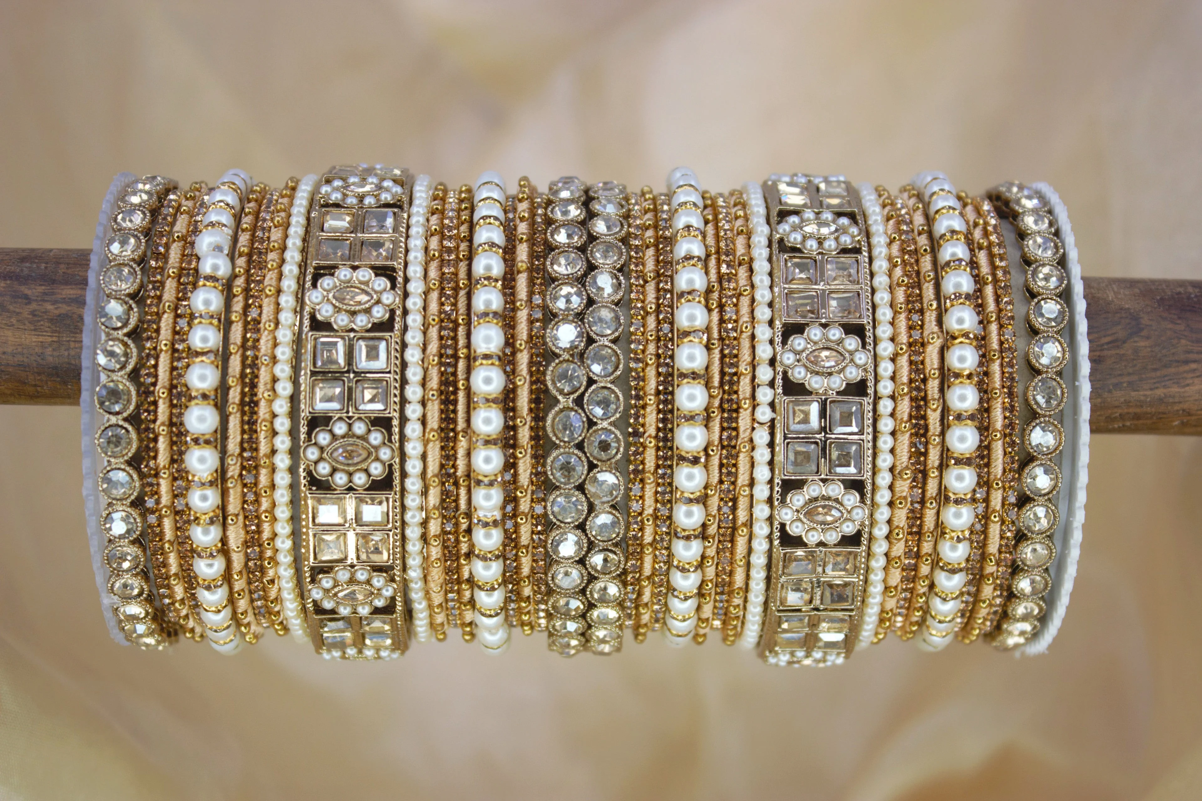 Rich Texture bangle set with Silk thread Bangles by Leshya - Image 12