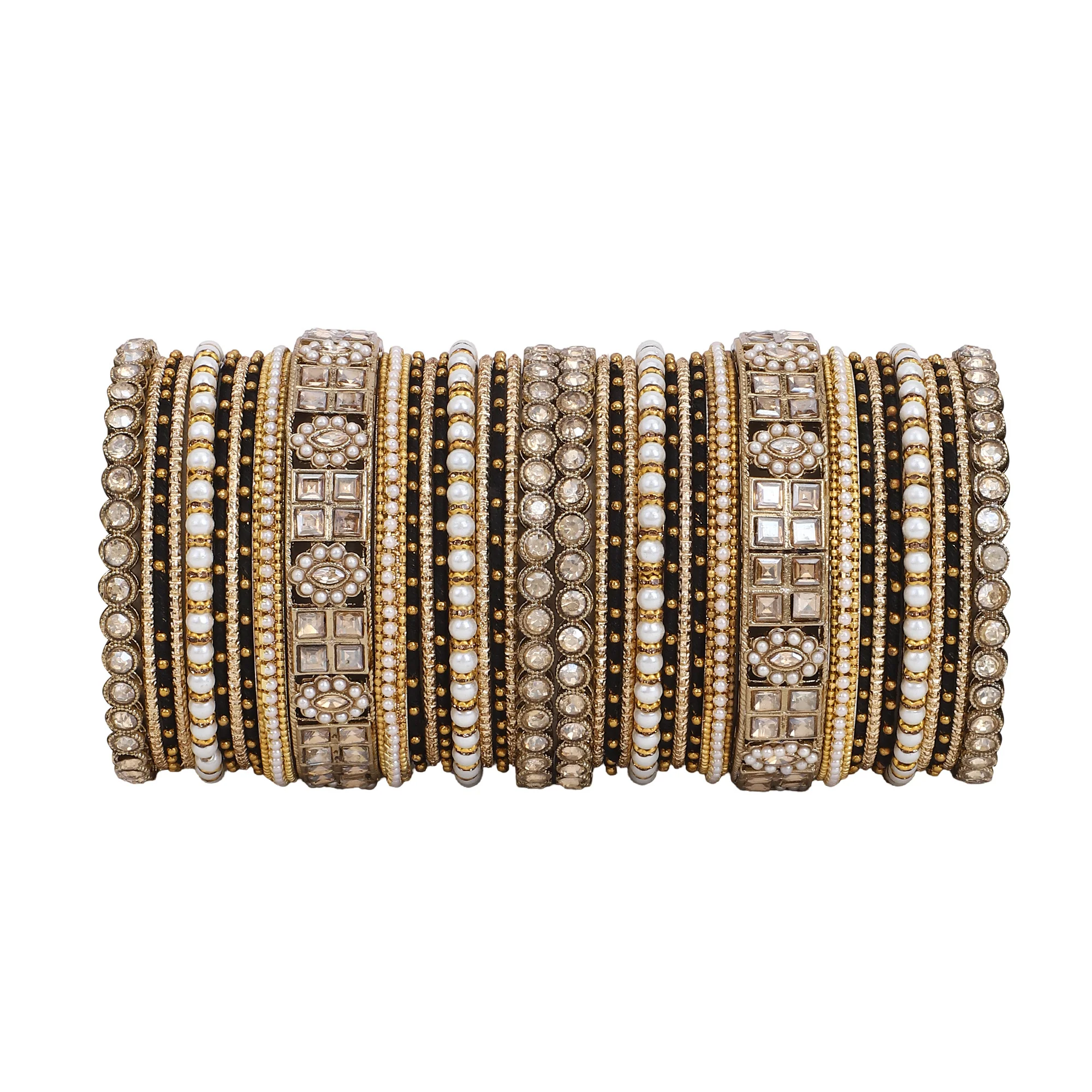 Rich Texture bangle set with Silk thread Bangles by Leshya - Image 13