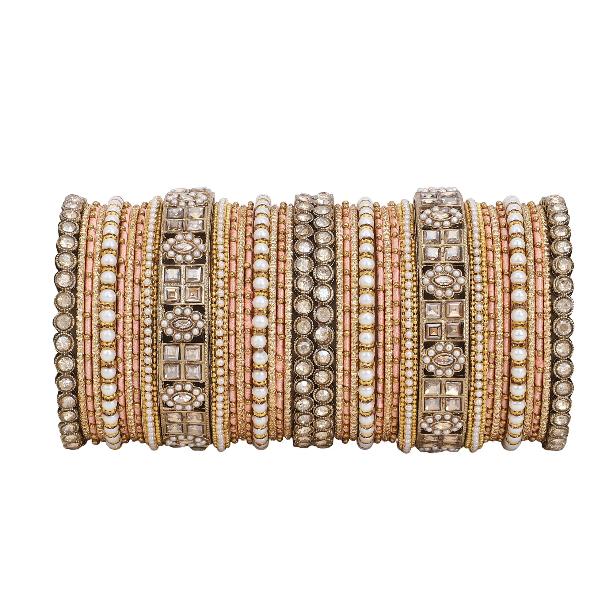 Rich Texture bangle set with Silk thread Bangles by Leshya - Image 15