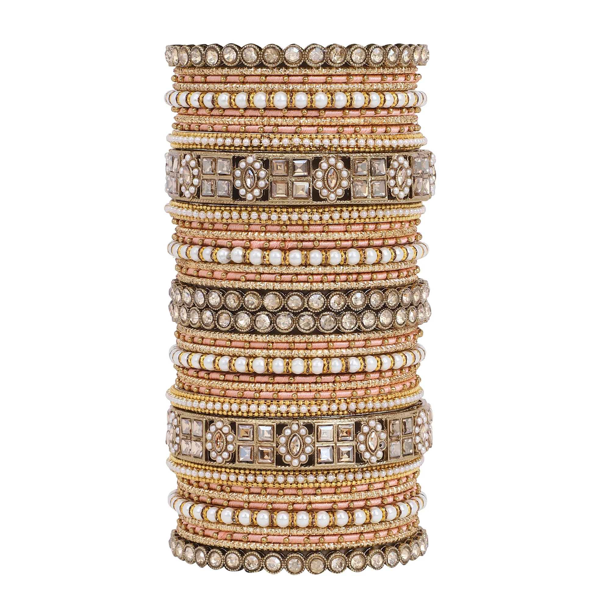 Rich Texture bangle set with Silk thread Bangles by Leshya - Image 16