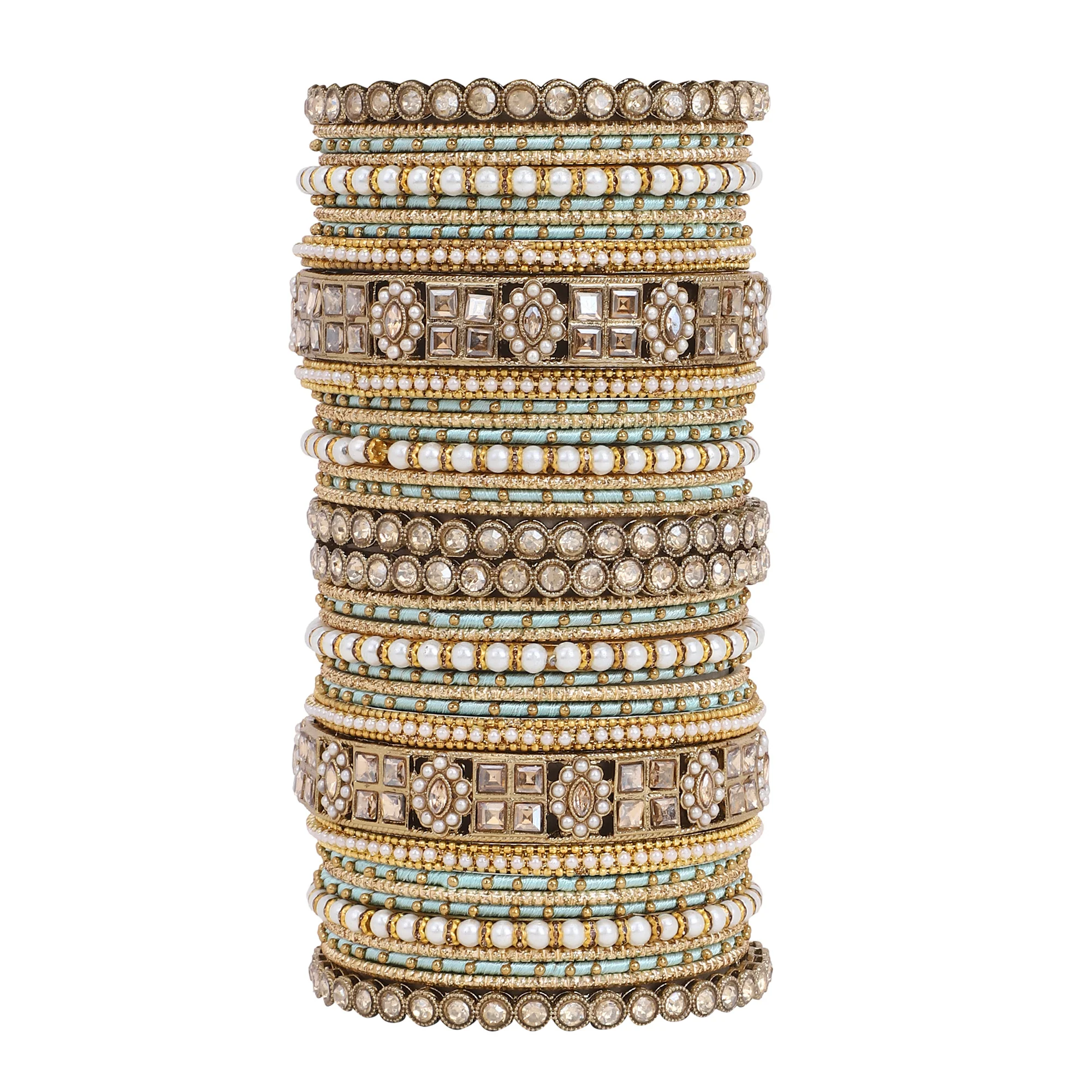 Rich Texture bangle set with Silk thread Bangles by Leshya - Image 18