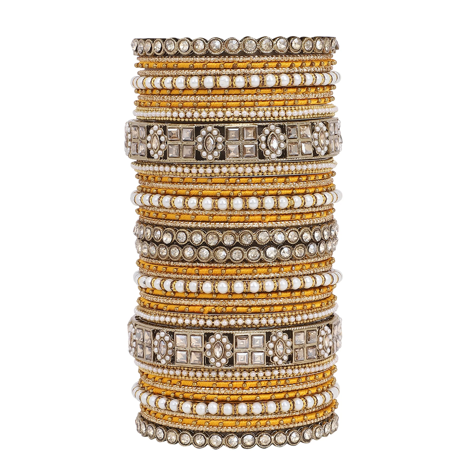 Rich Texture bangle set with Silk thread Bangles by Leshya - Image 19