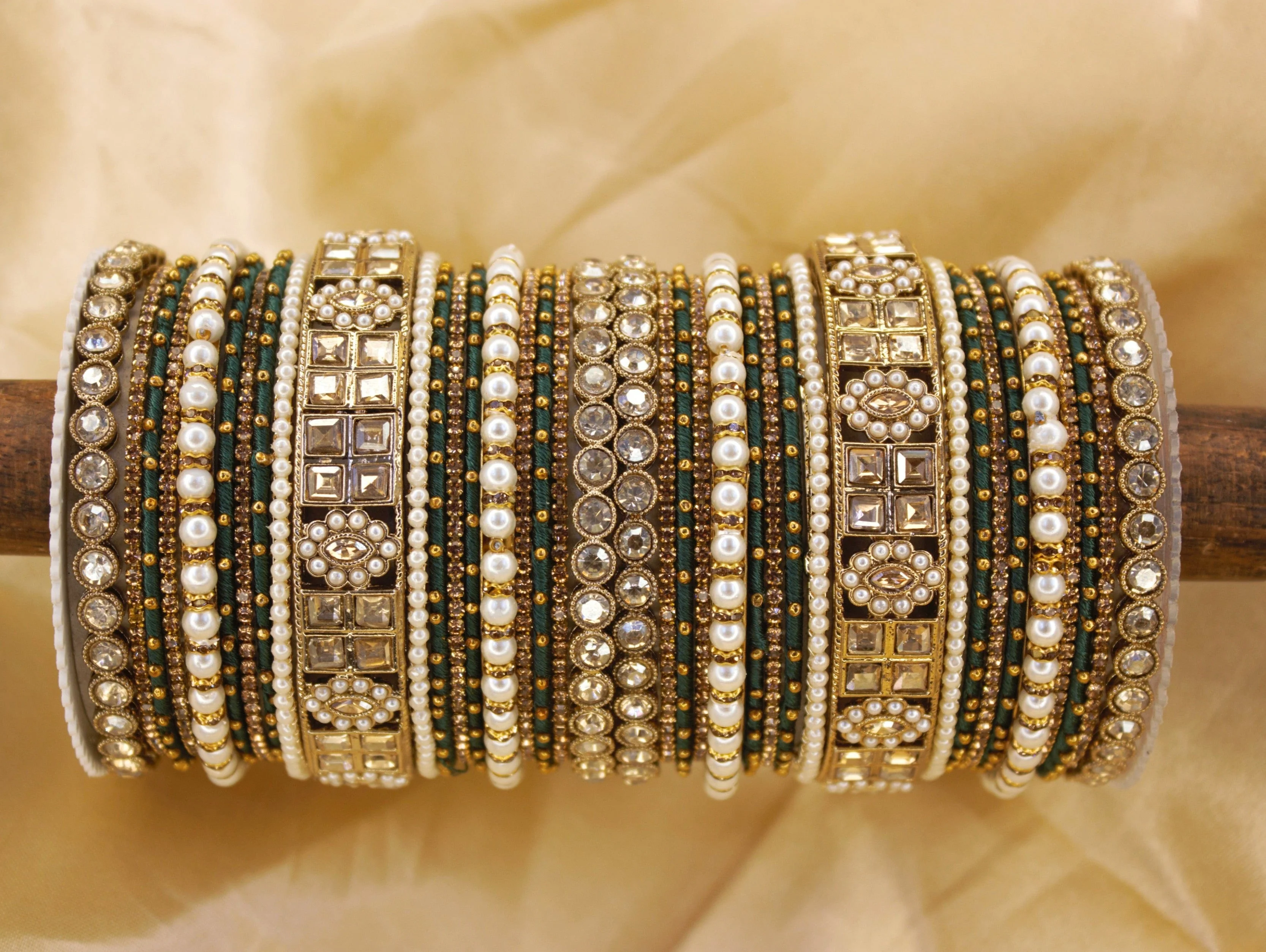 Rich Texture bangle set with Silk thread Bangles by Leshya - Image 2